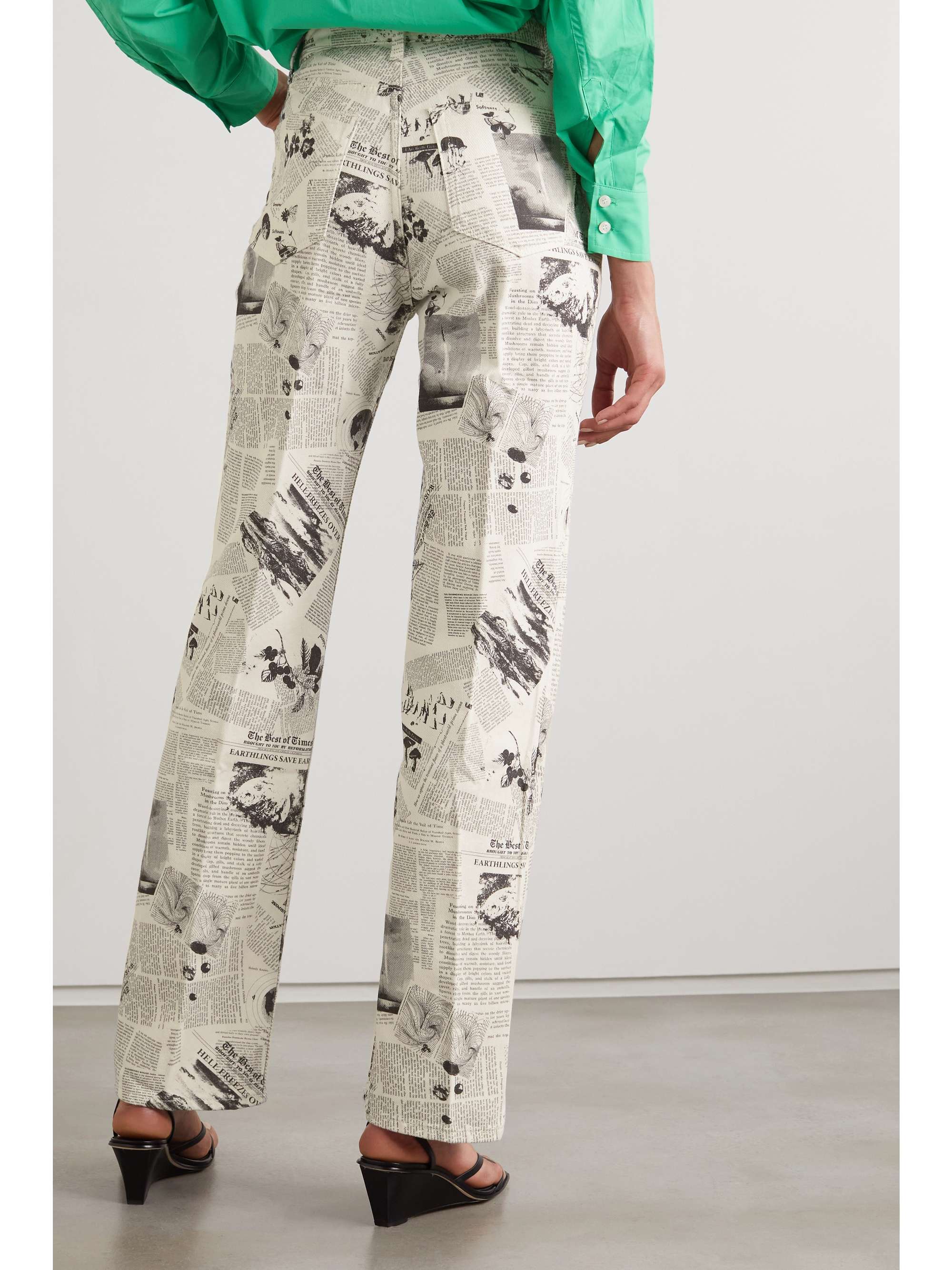 White + NET SUSTAIN printed organic 
