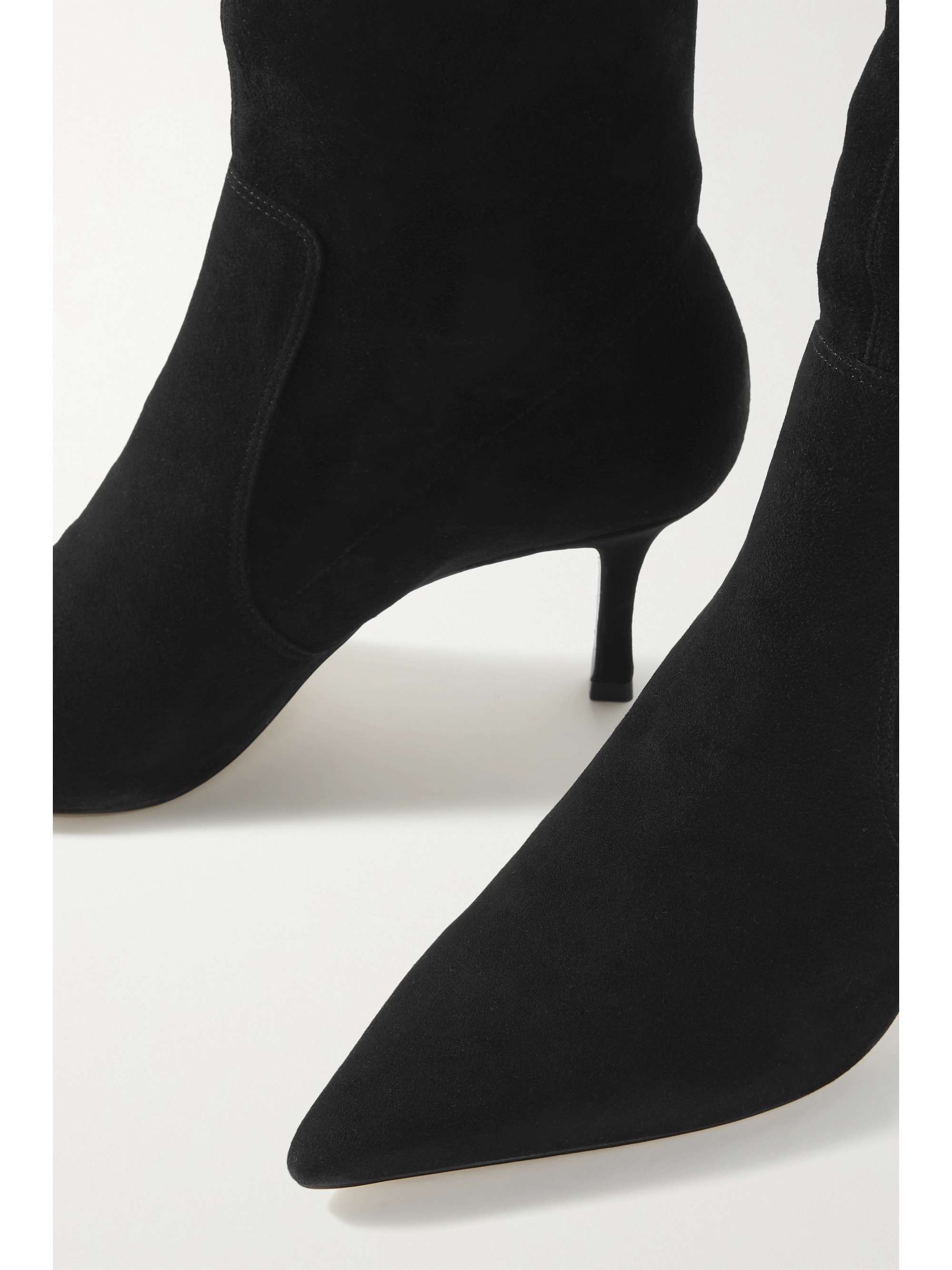 suede black sock boots