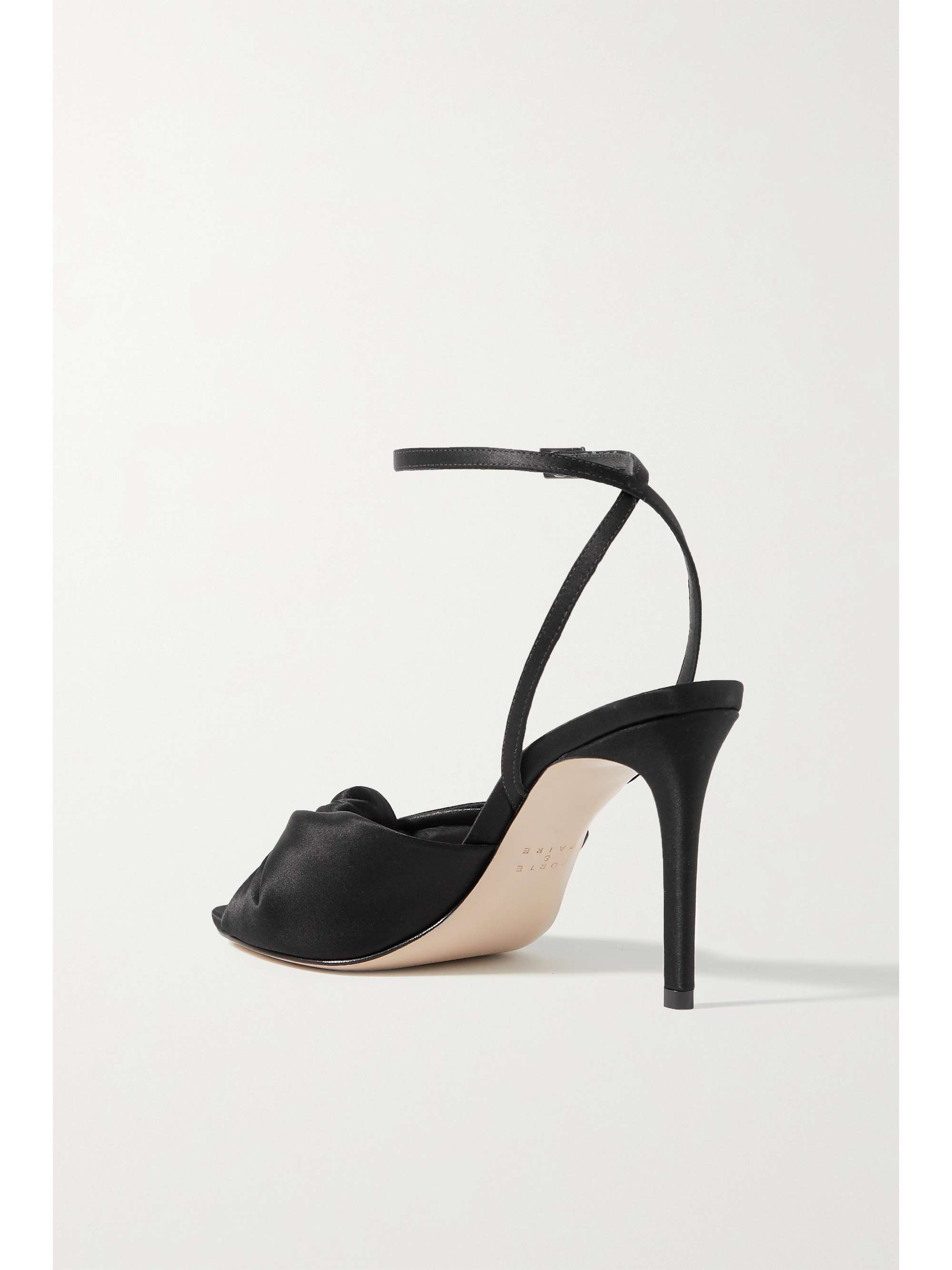 porte & paire black knotted sandals