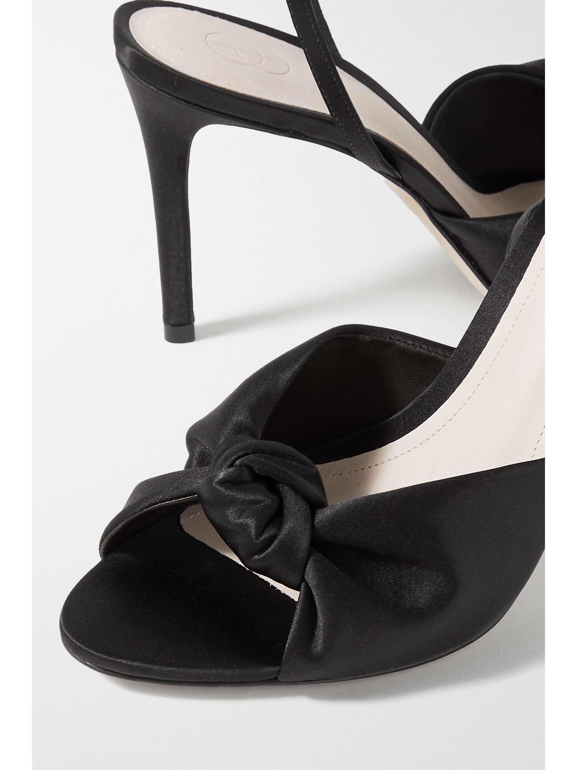 porte & paire black knotted sandals