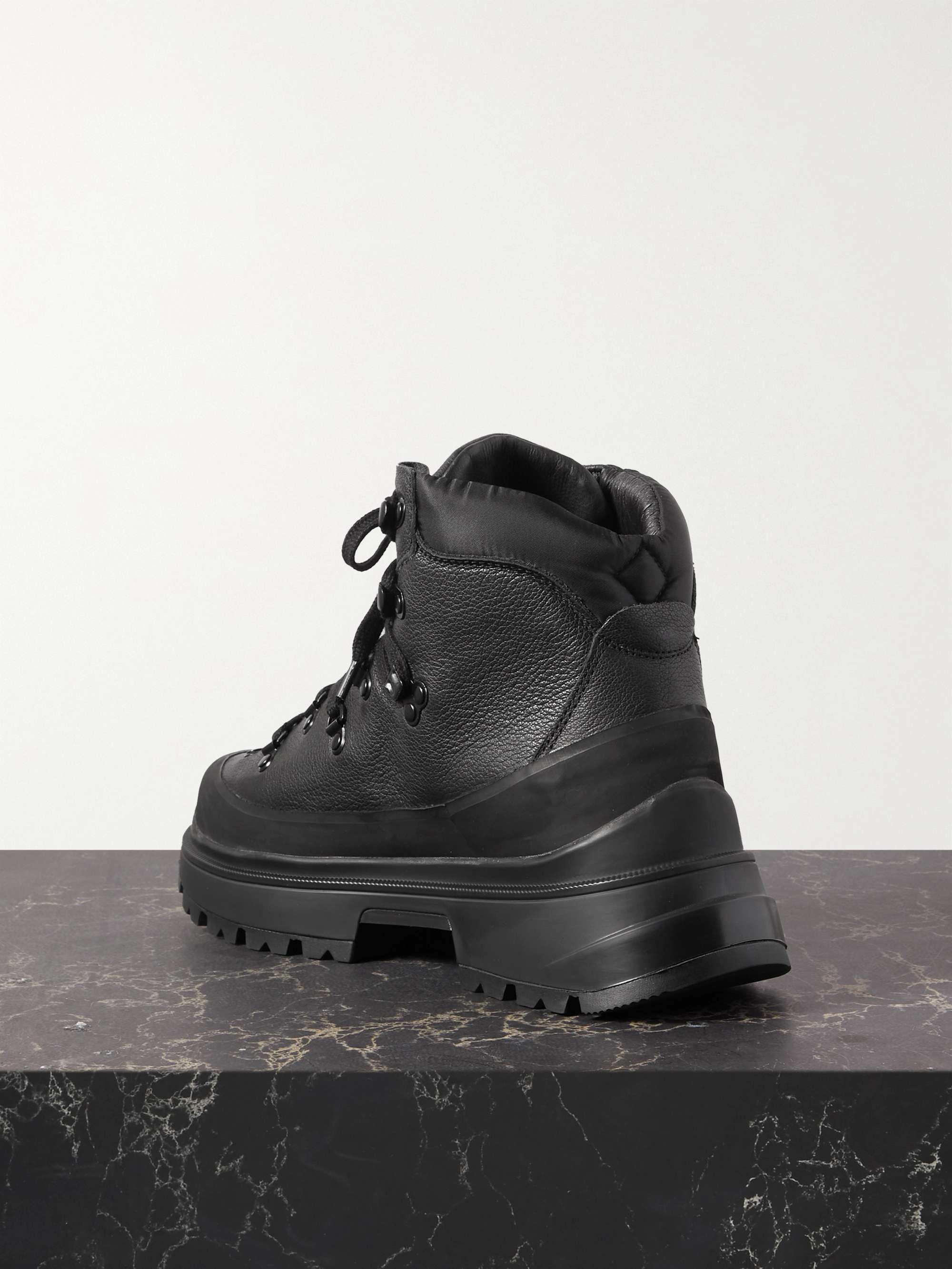 CANADA GOOSE Journey suede-trimmed textured-leather ankle boots