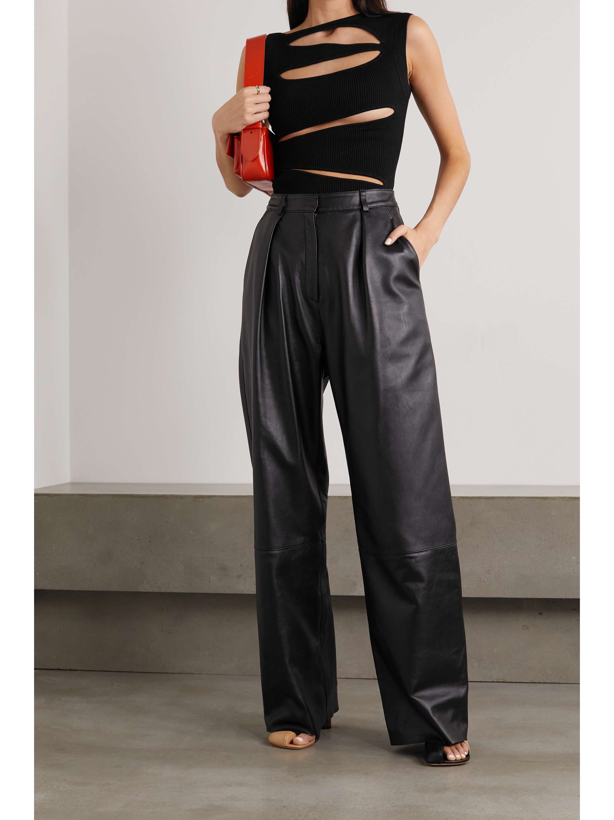 CHRISTOPHER ESBER Cutout ribbed-knit top