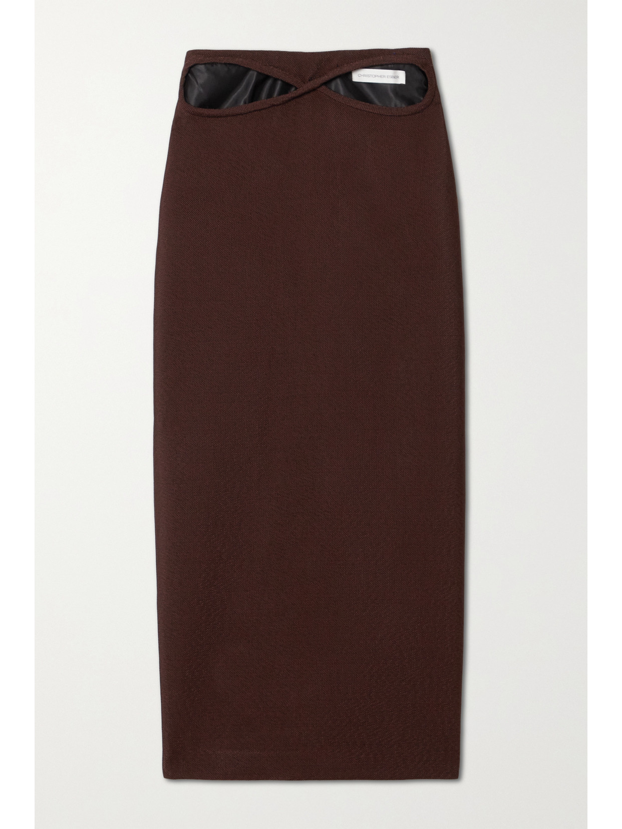 Christopher Esber Infinity Cutout Woven Maxi Skirt - Brown