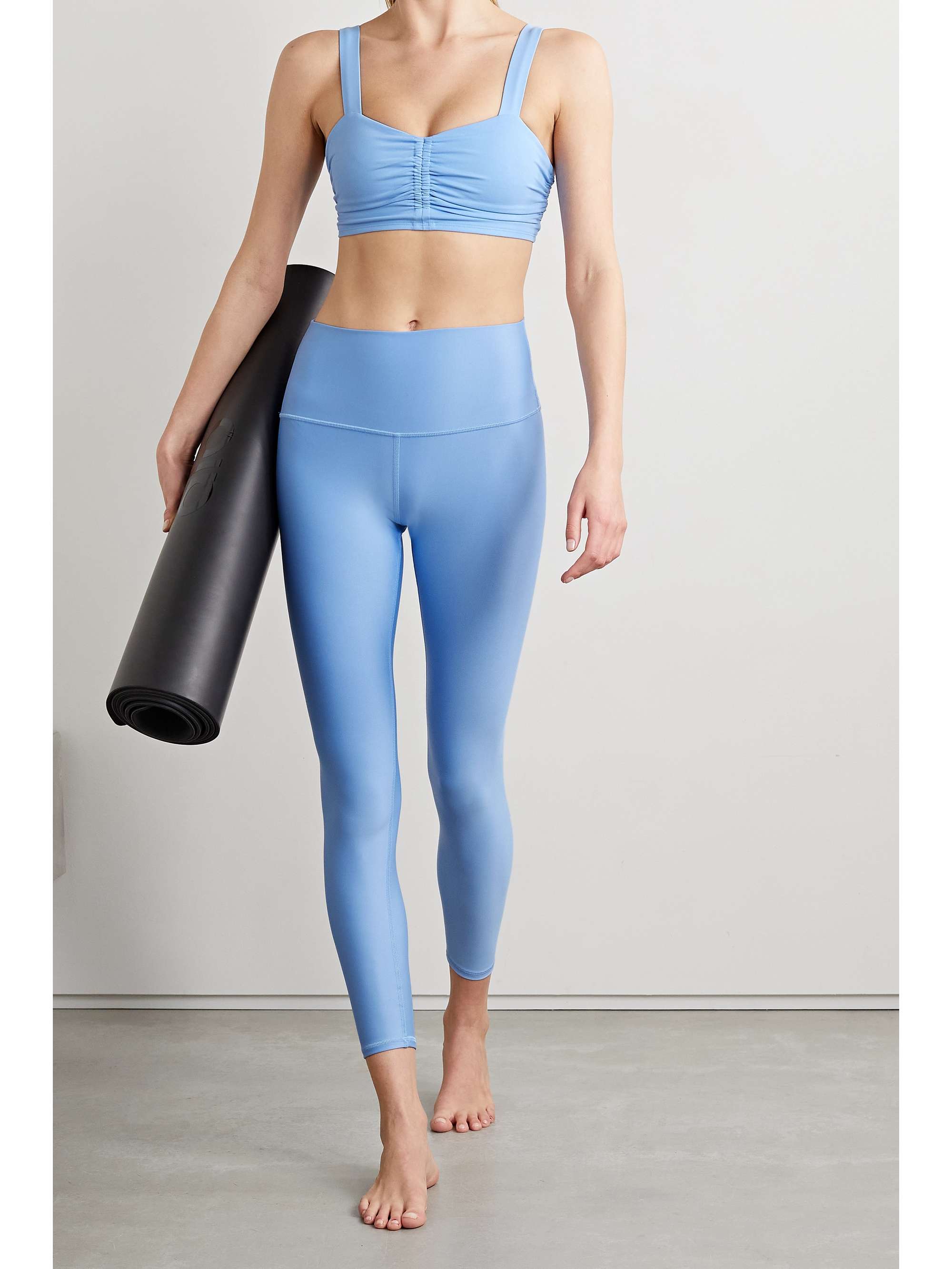 Light blue Cinch ruched stretch sports 