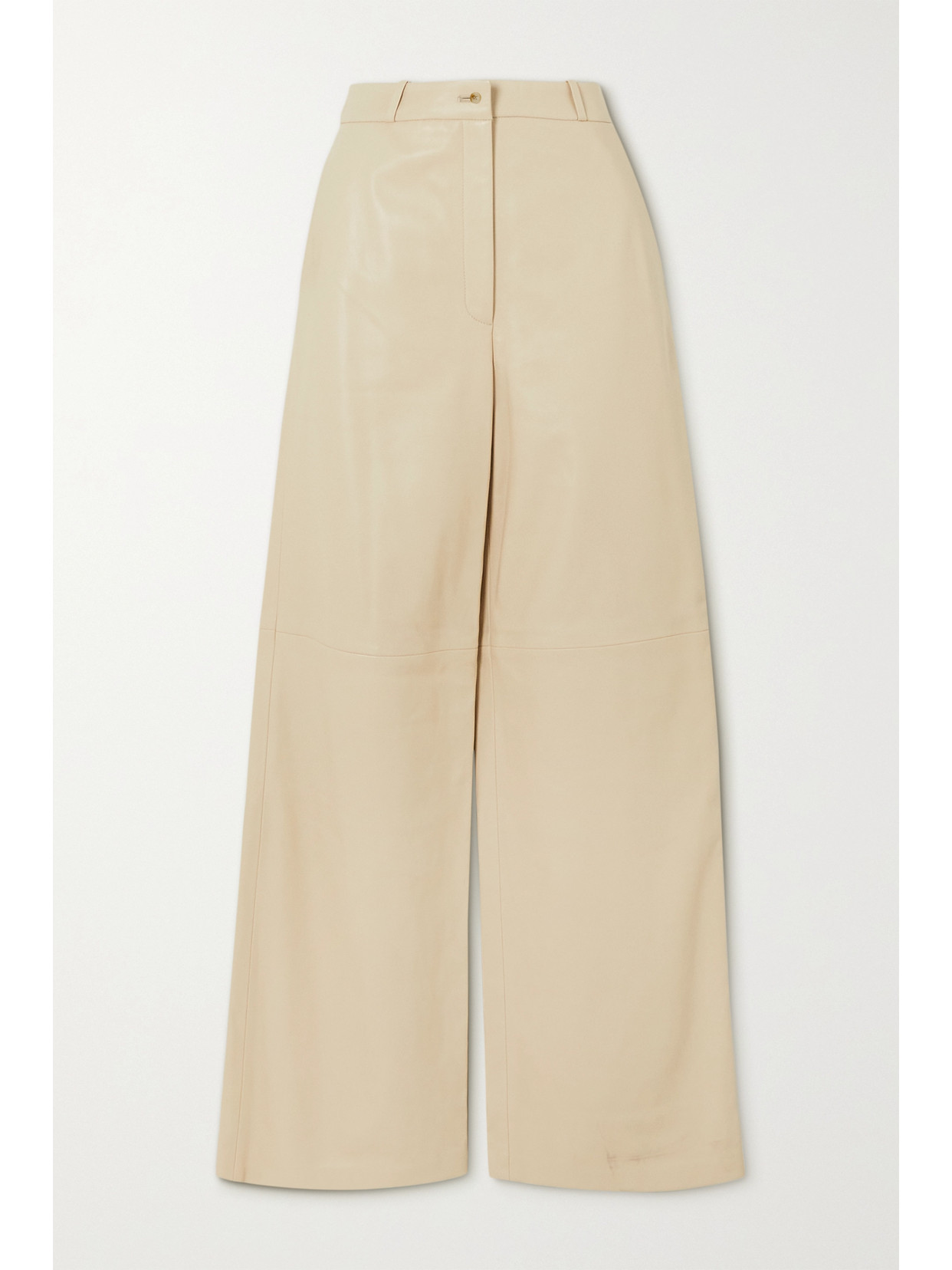 LOULOU STUDIO + NET SUSTAIN NORO LEATHER WIDE-LEG PANTS