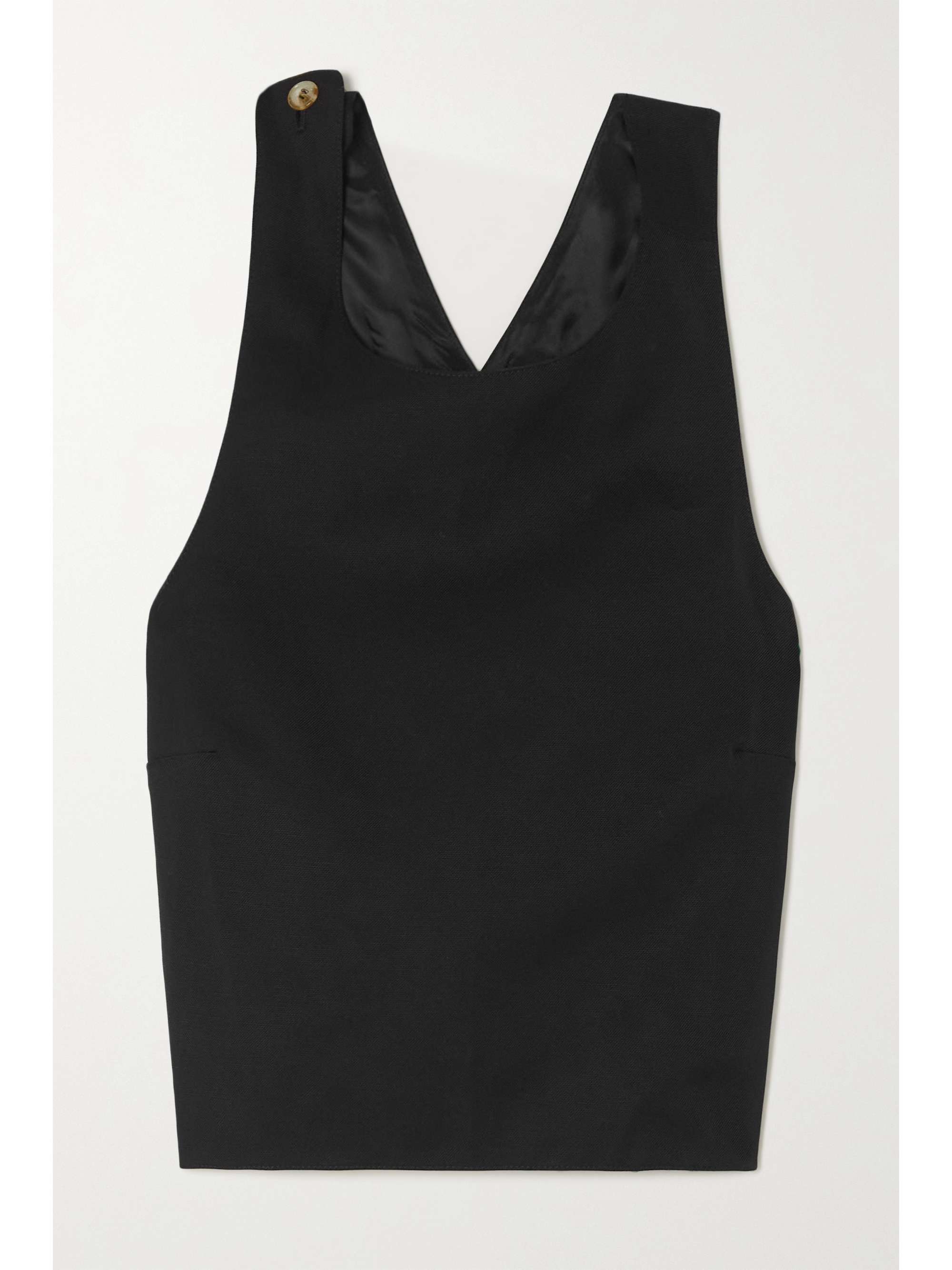 Black Sanibel cropped woven top 