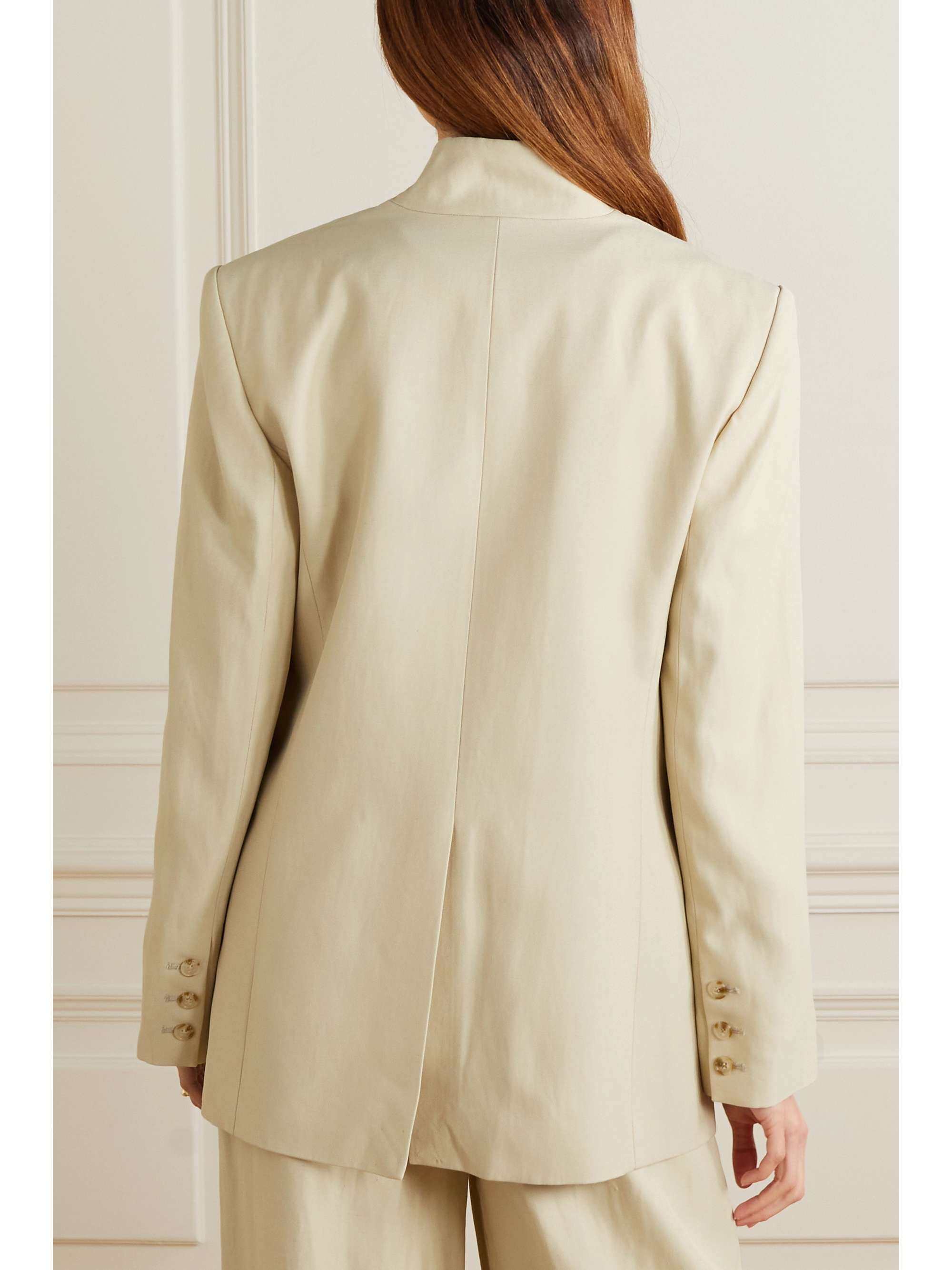 oversized yellow blazer