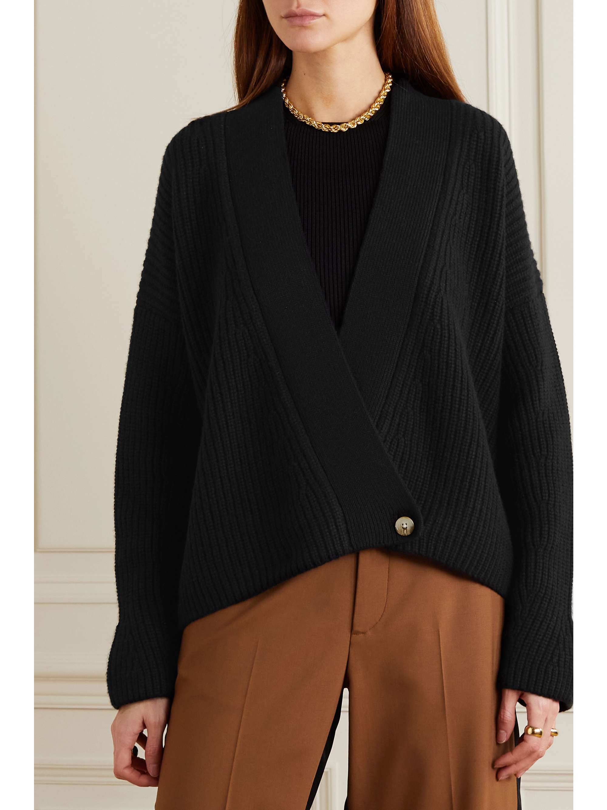 LOULOU STUDIO Talim ribbed cashmere cardigan | NET-A-PORTER