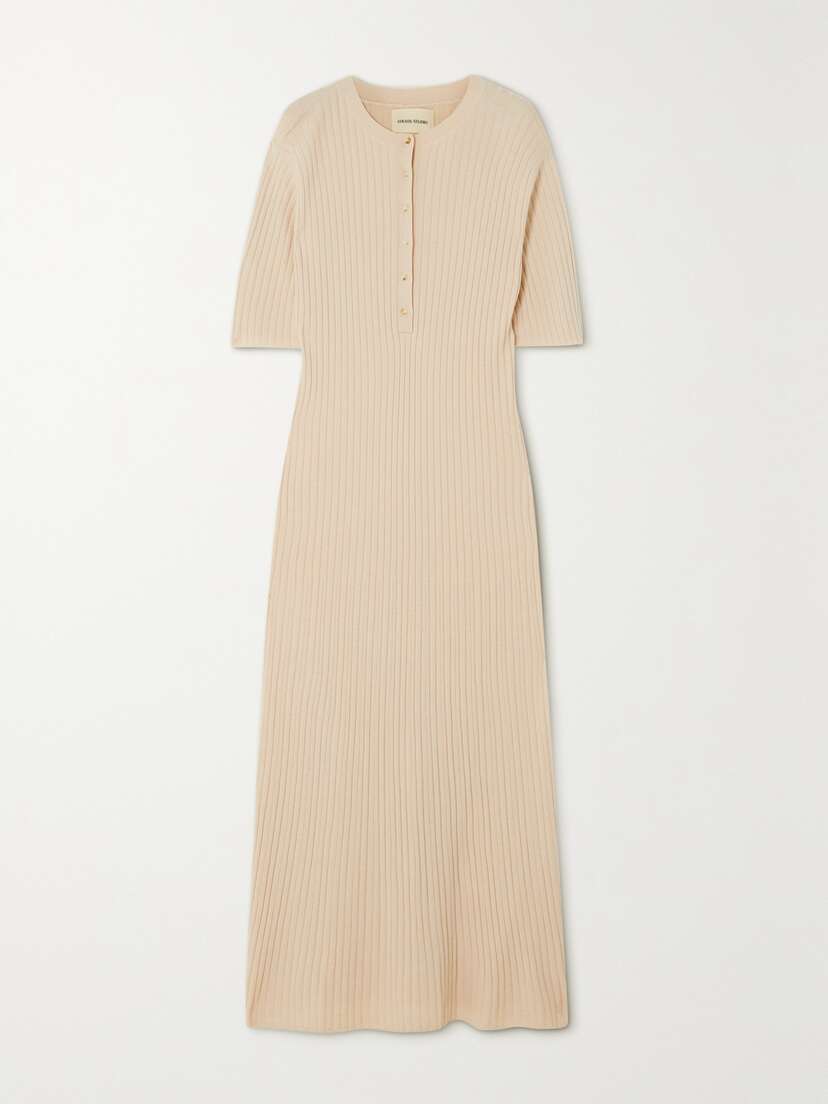 LOULOU STUDIO Erdan Ribbed Wool And Cashmere-blend Maxi Dress