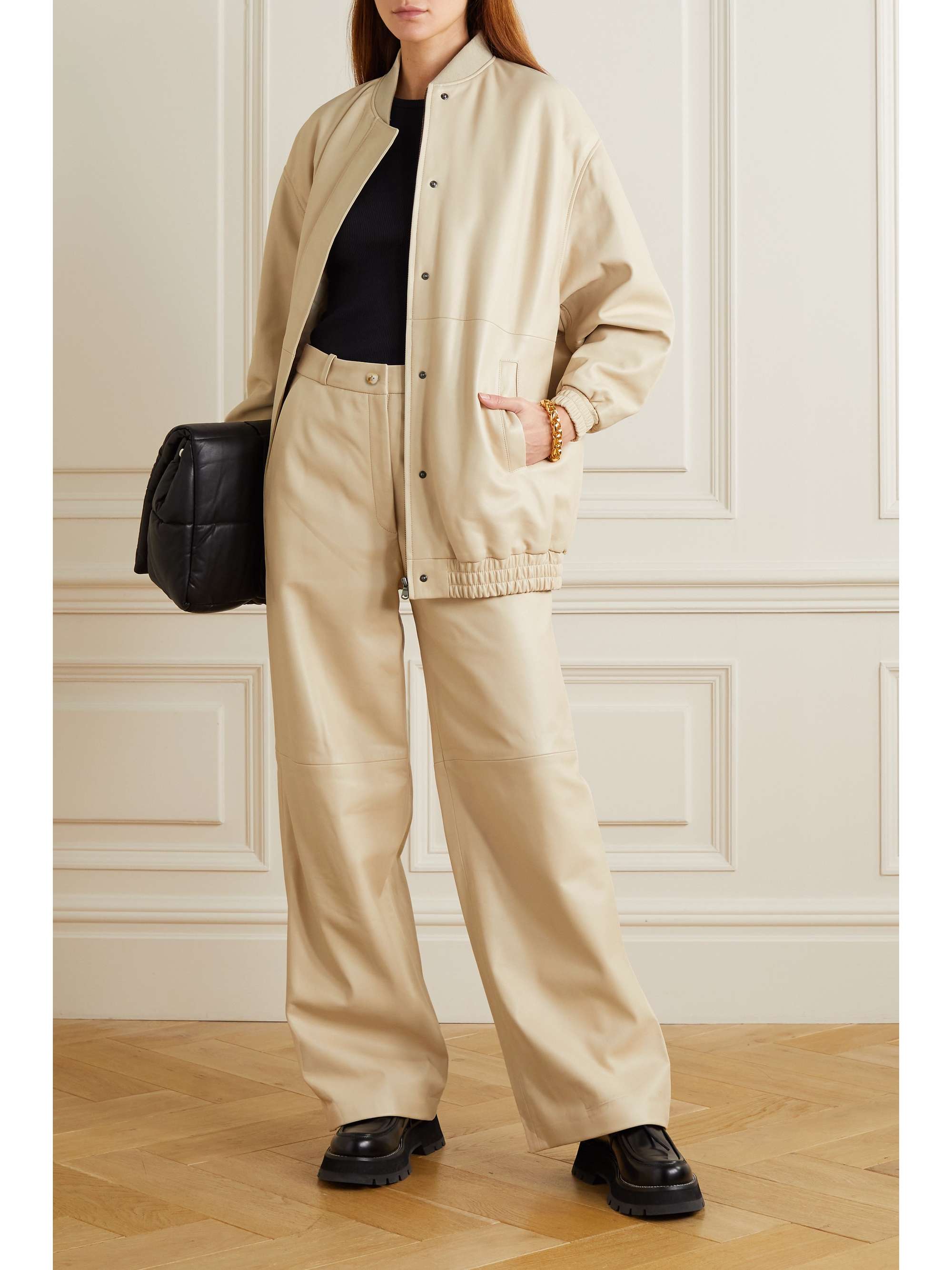 LOULOU DE SAISON Brava oversized padded leather bomber jacket