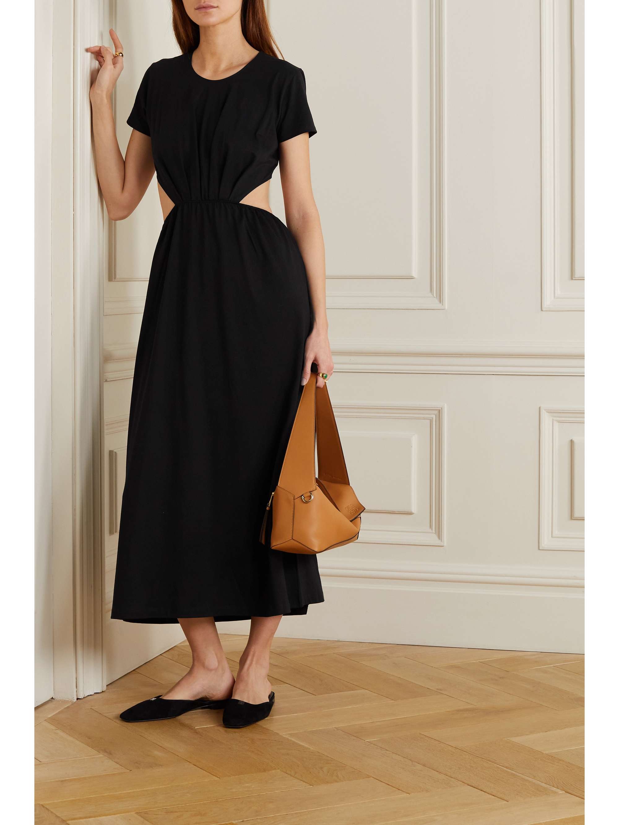 net-a-porter.com | Seram cutout Supima cotton-jersey midi dress