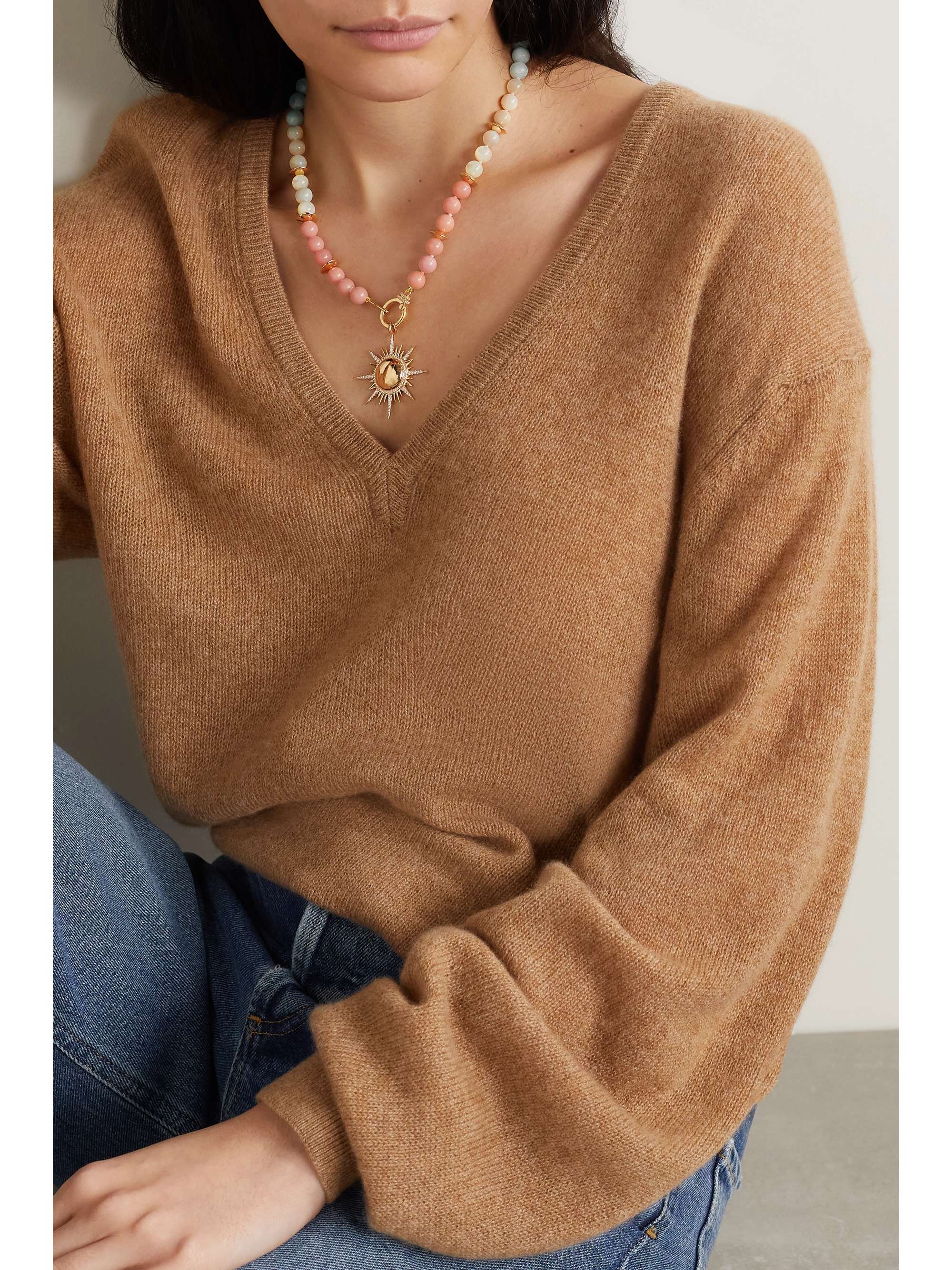 SORELLINA Il Sole 18-karat gold multi-stone necklace
