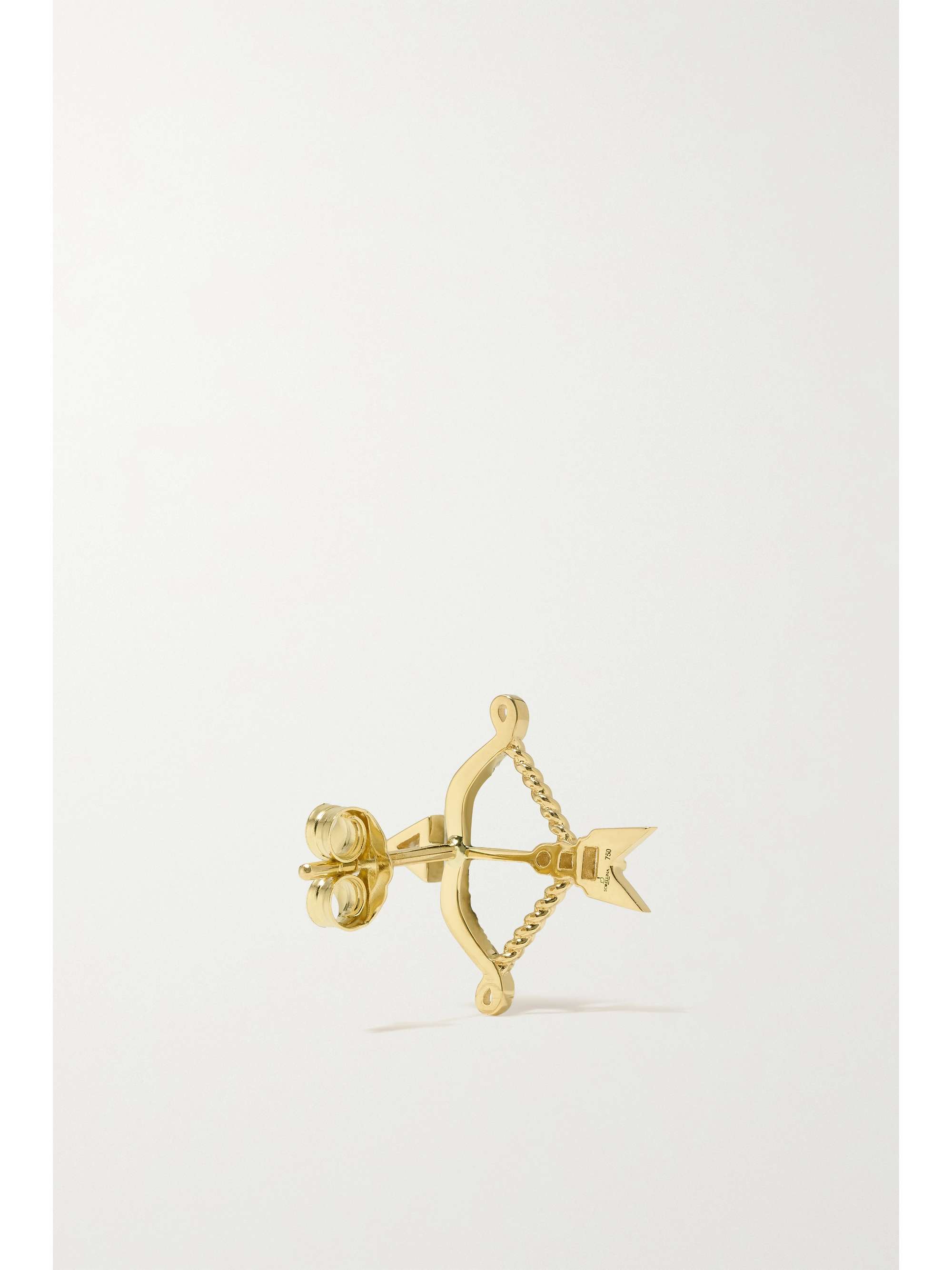 SORELLINA Bow & Arrow 18-karat gold diamond earrings
