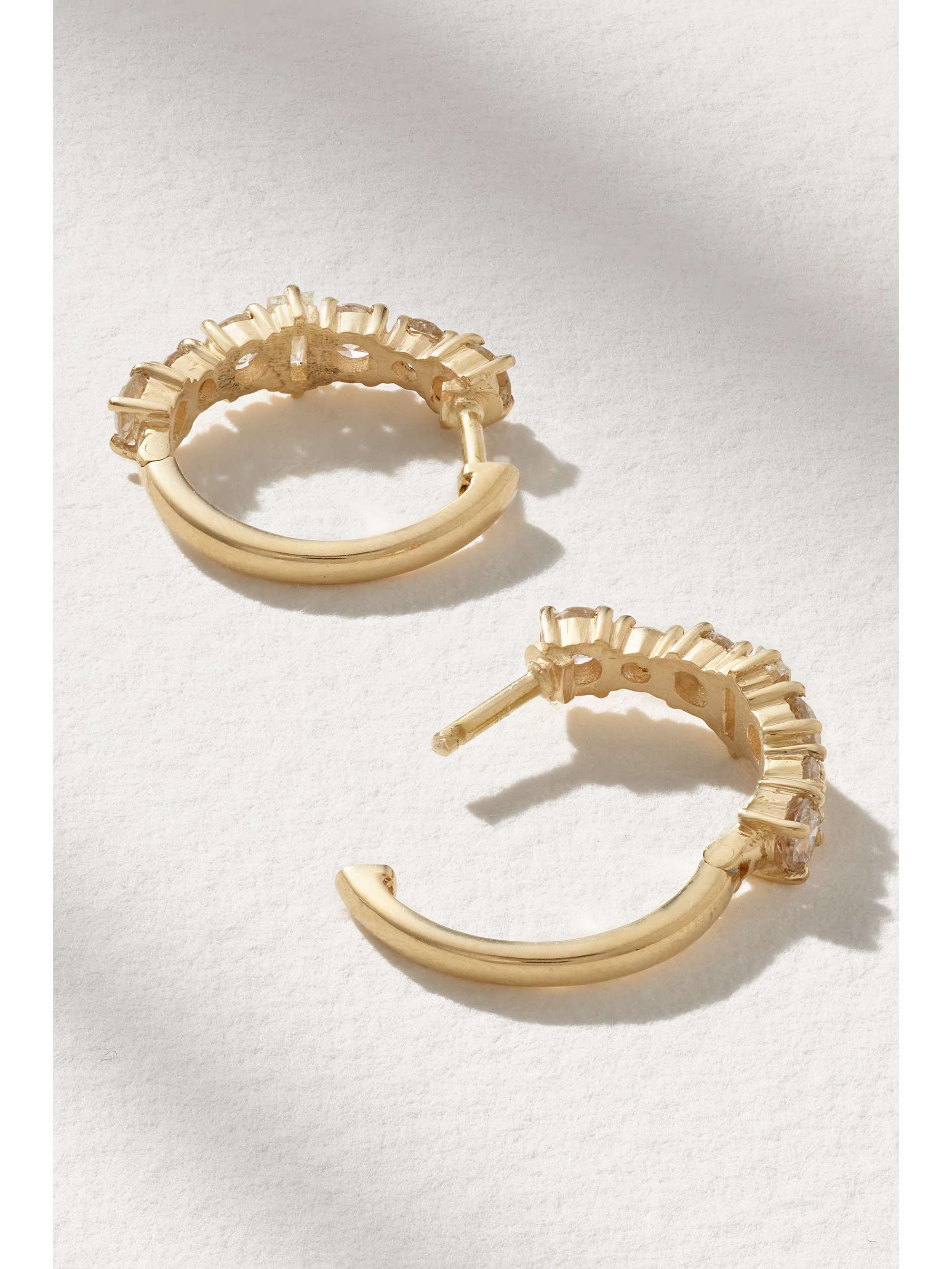 ILEANA MAKRI Rivulet Spread 18-karat rose gold sapphire hoop earrings