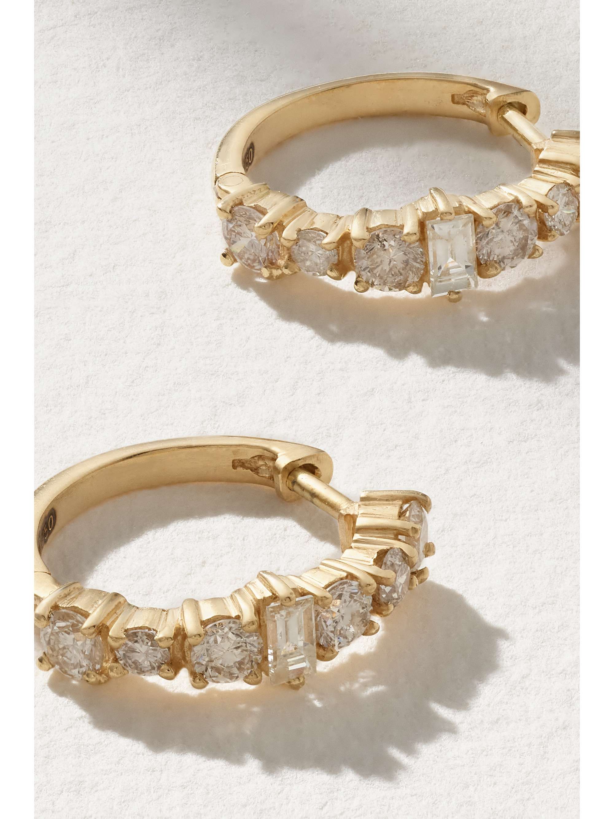 ILEANA MAKRI Rivulet Spread 18-karat rose gold sapphire hoop earrings