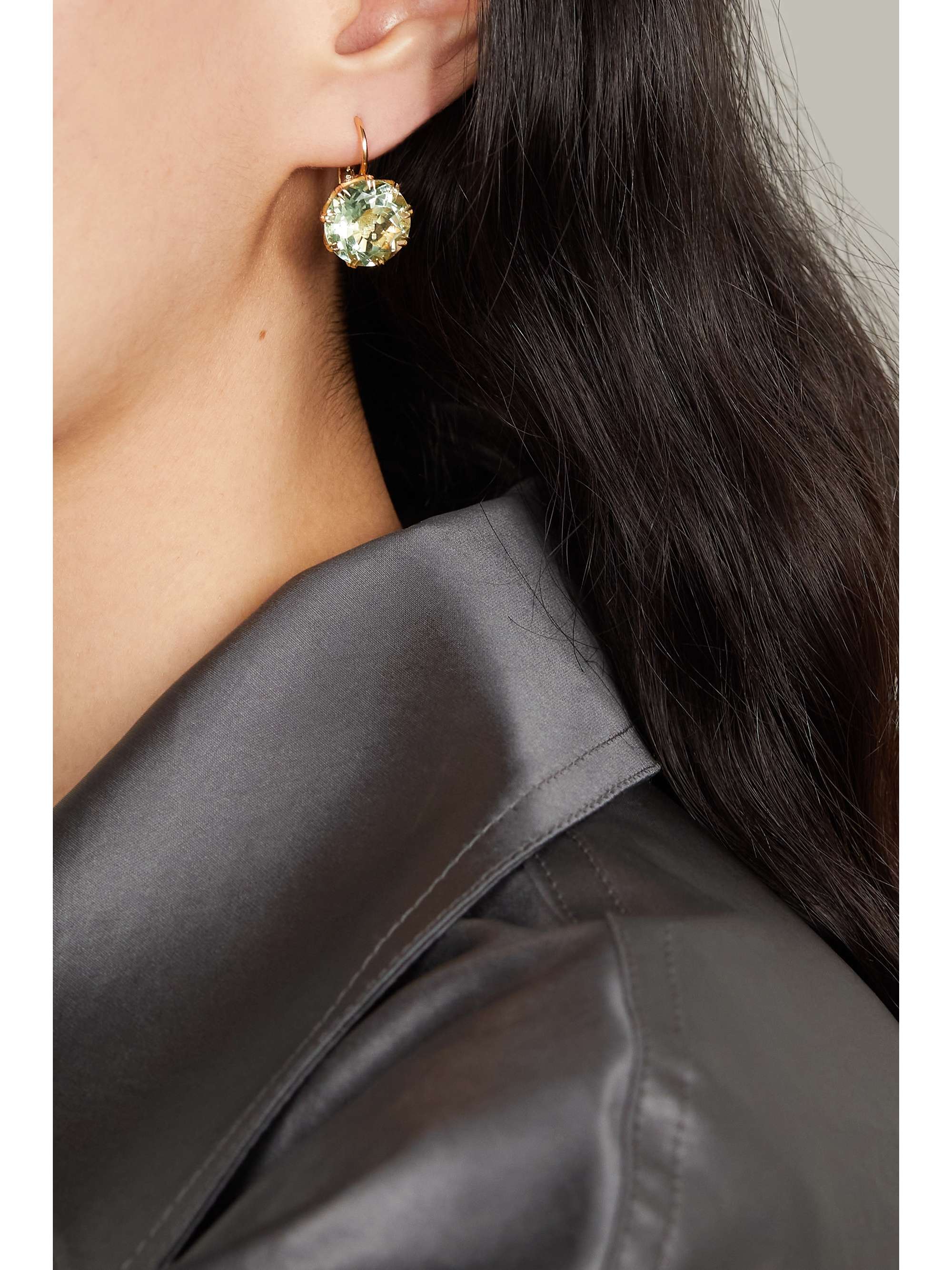 ILEANA MAKRI Crown 18-karat gold topaz earrings