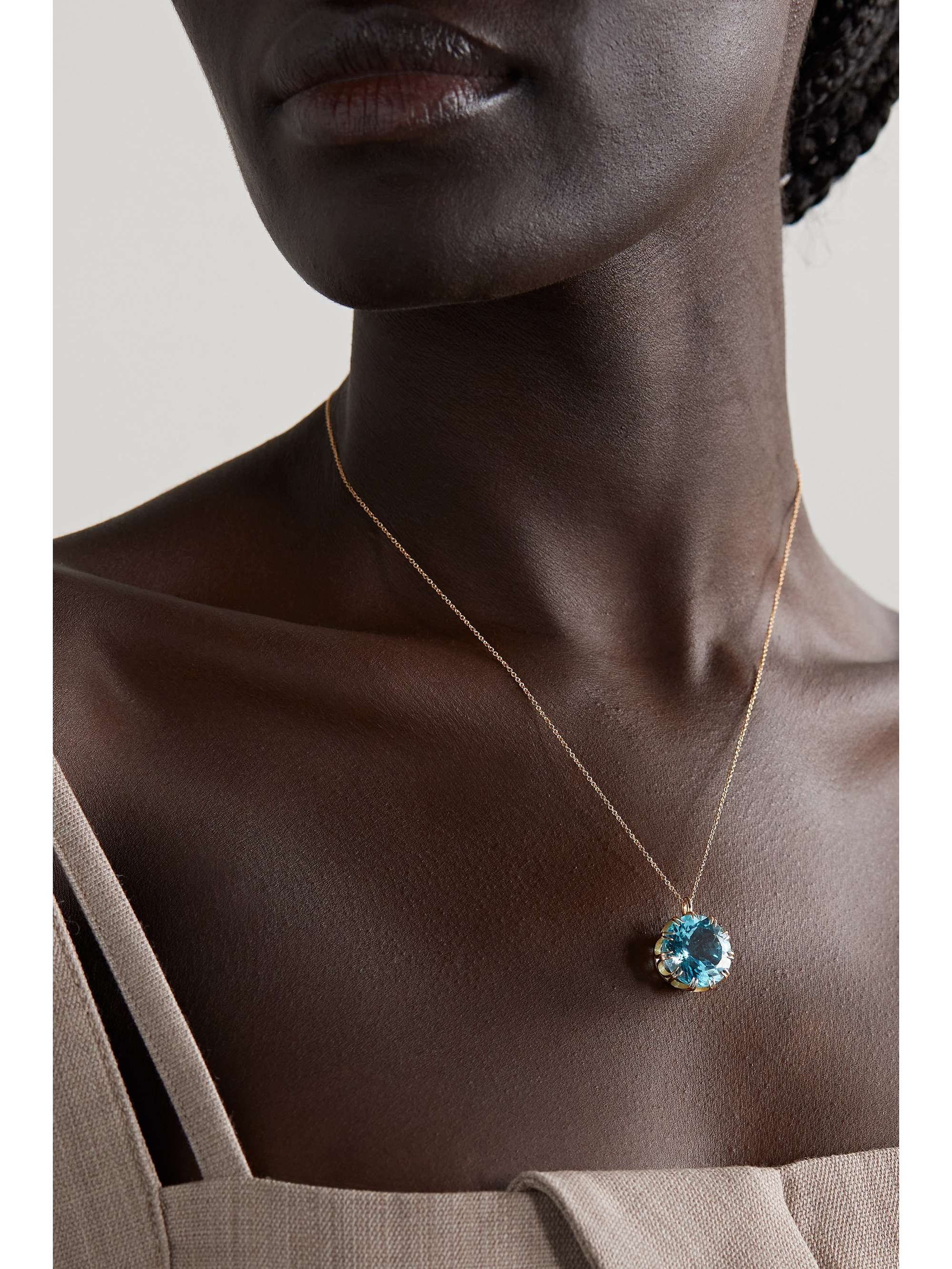 ILEANA MAKRI Crown 18-karat gold topaz necklace