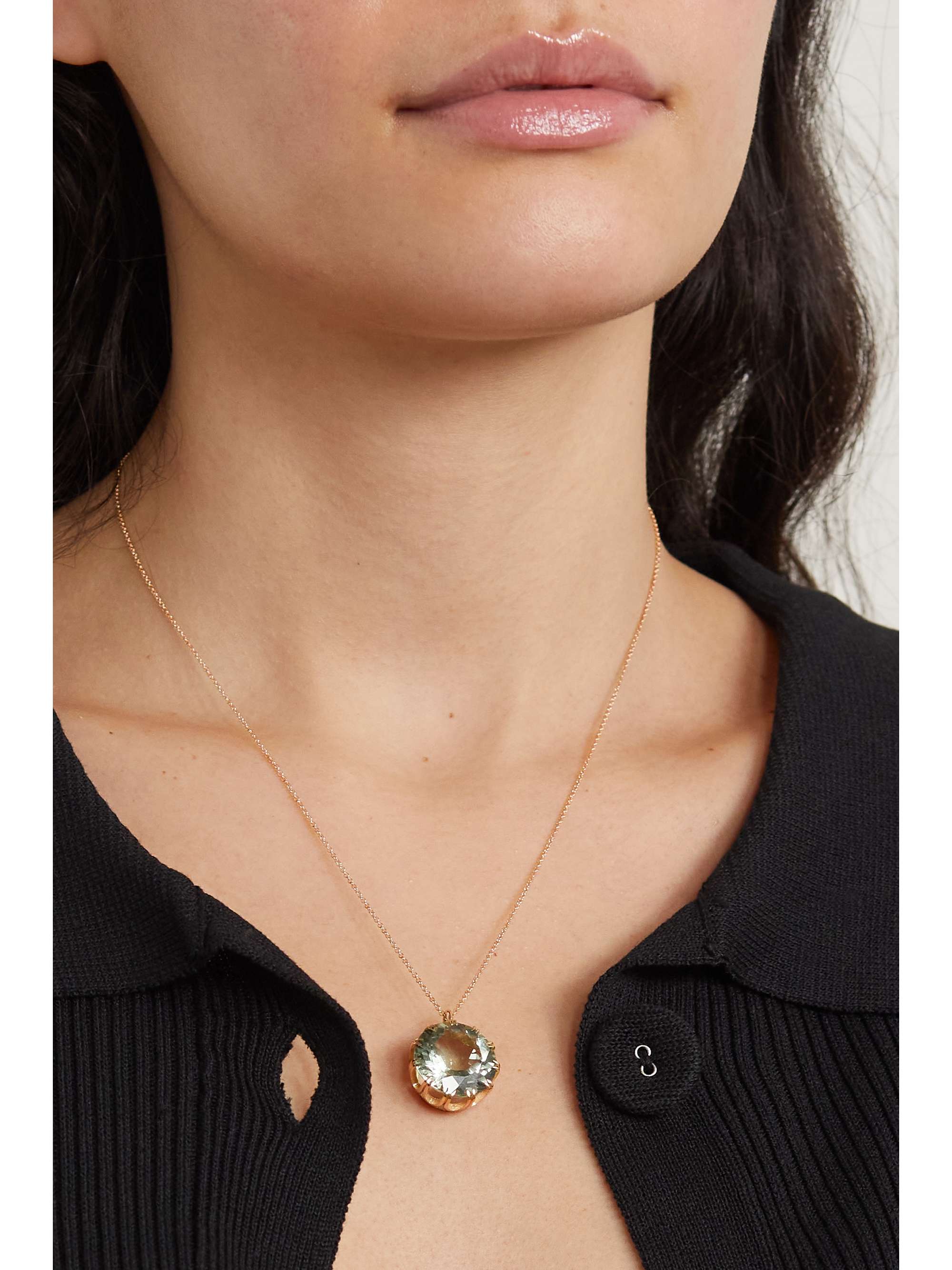 ILEANA MAKRI Crown 18-karat gold topaz necklace