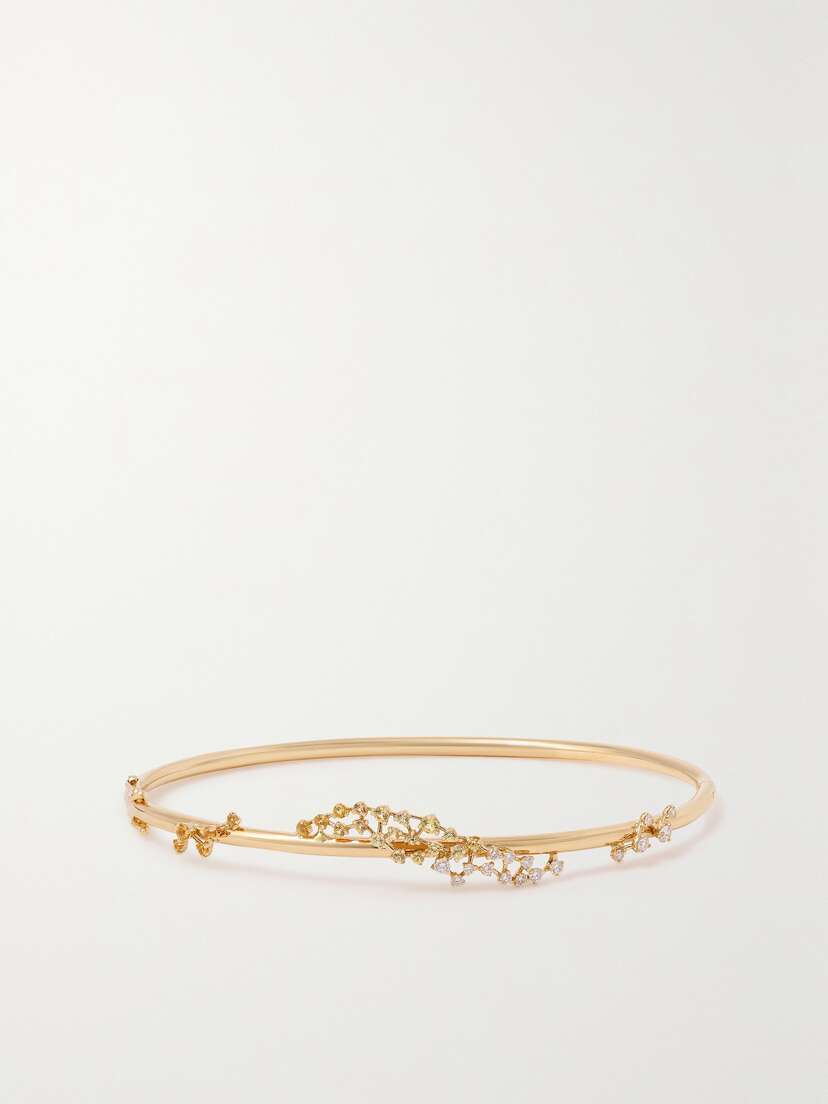 Ananya 18-karat Gold, Sapphire And Diamond Bracelet