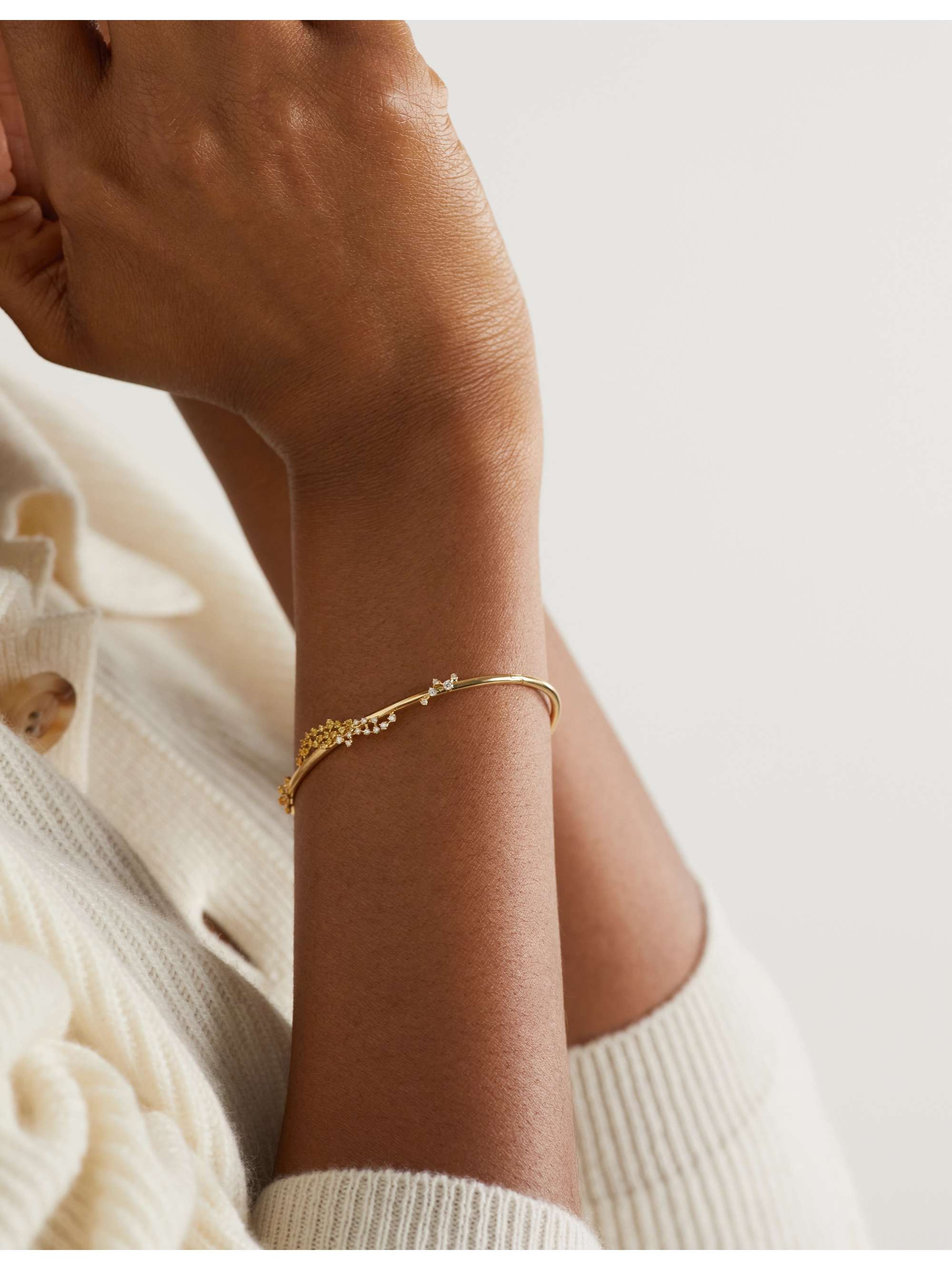 ANANYA 18-karat white gold, sapphire and diamond bracelet