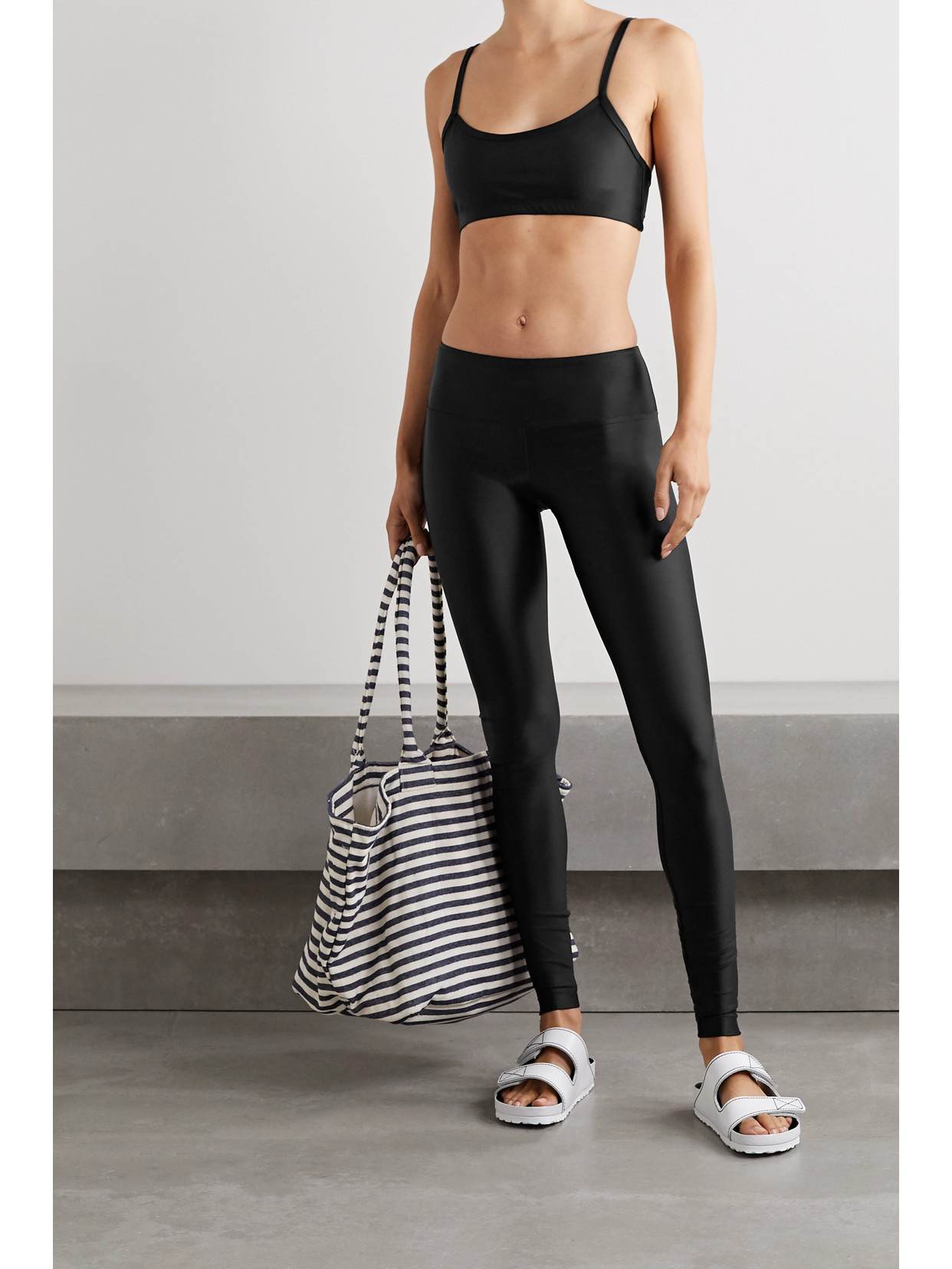 Shop Cover + Net Sustain Upf 50+ Stretch Recycled Swim Leggings In Black