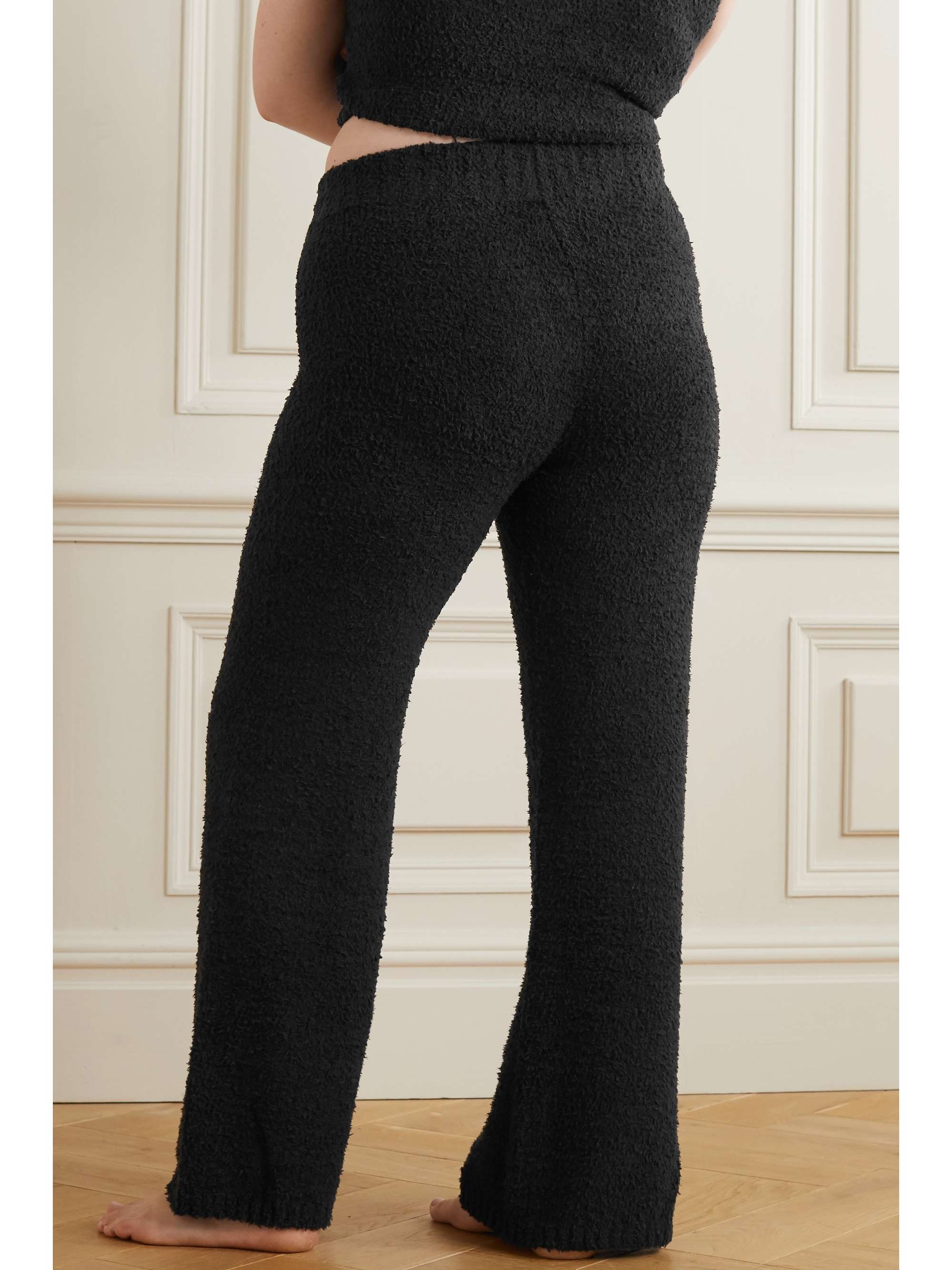 black knit pants