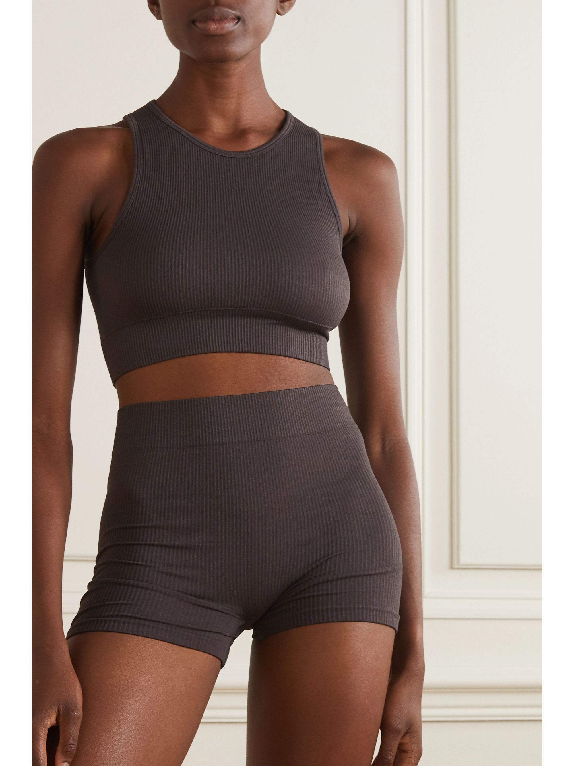 Skims stretch rib high neck bra Clearance