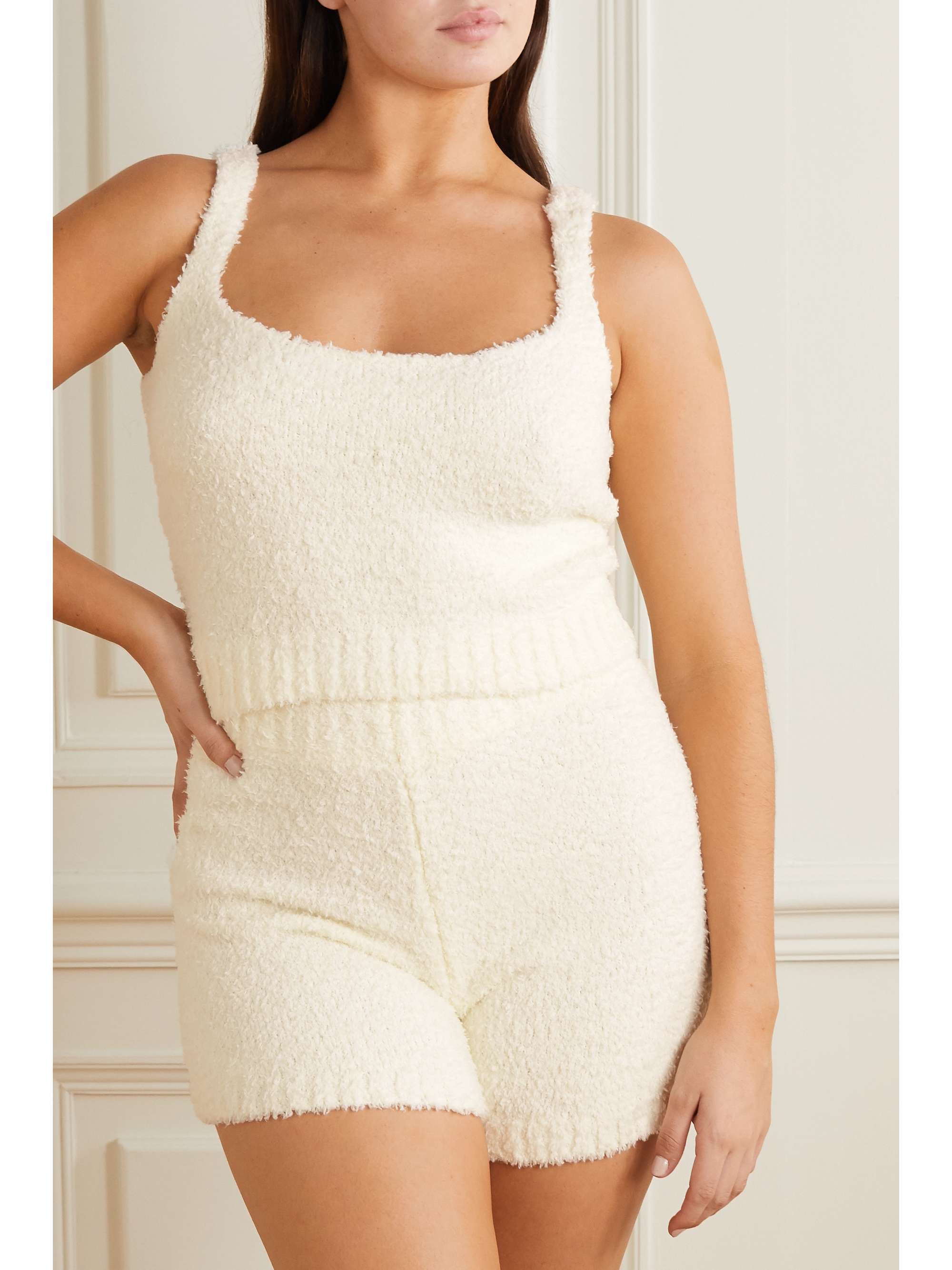 SKIMS Cozy Knit bouclé tank - Bone