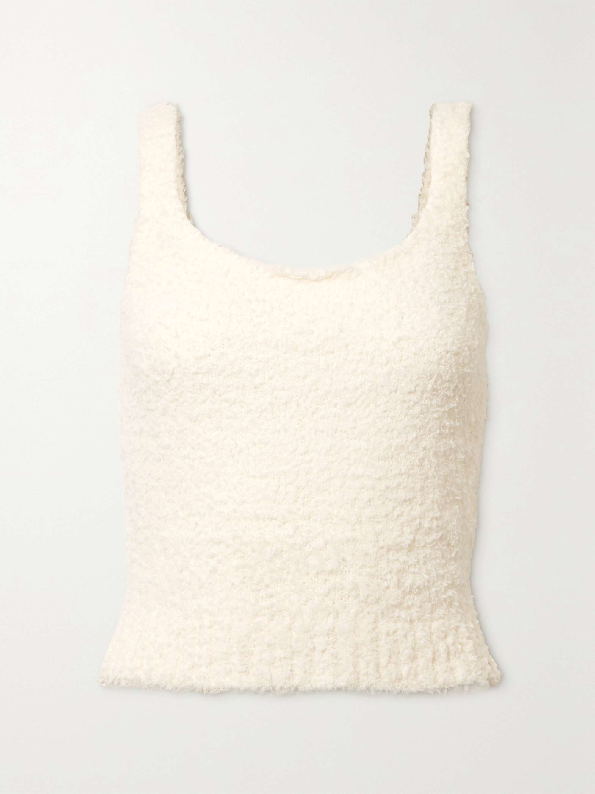 SKIMS Cozy Teddy Knit Tank Top Cream/White NWOT L/XL - $38