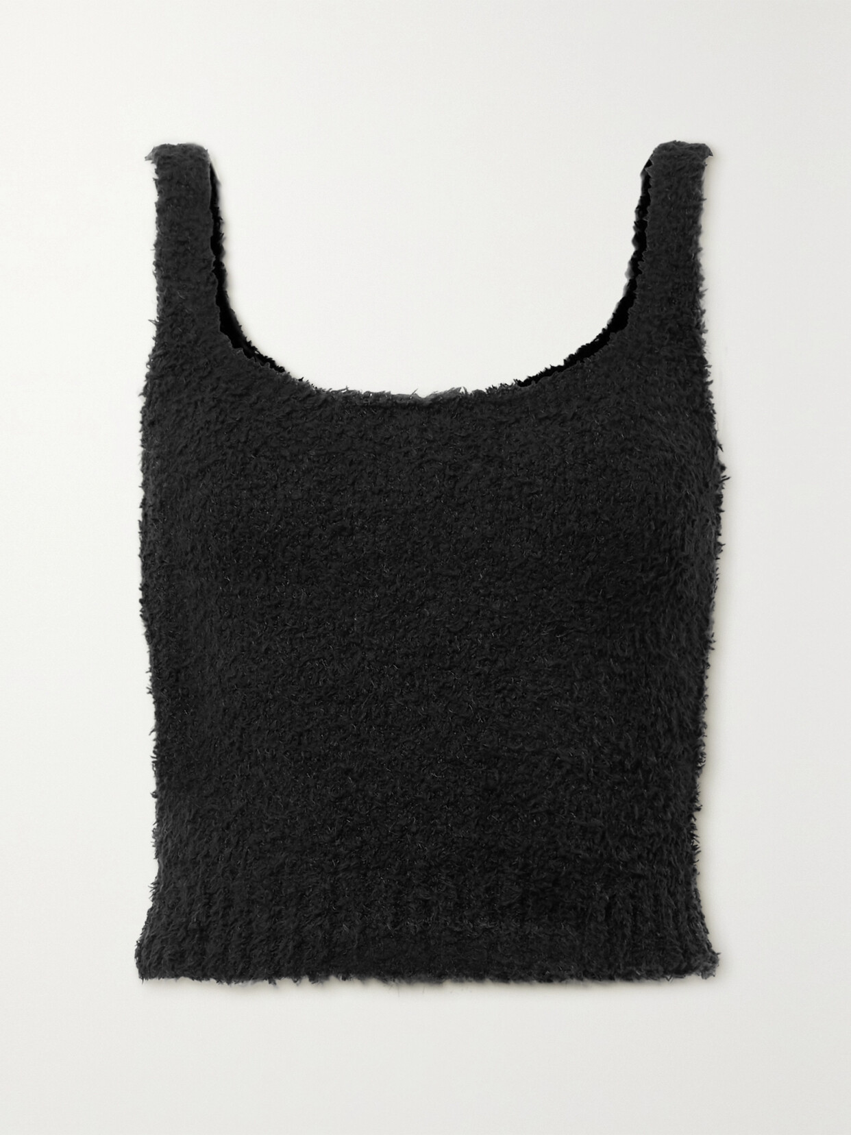 Skims Cozy Knit Bouclé Tank - Onyx