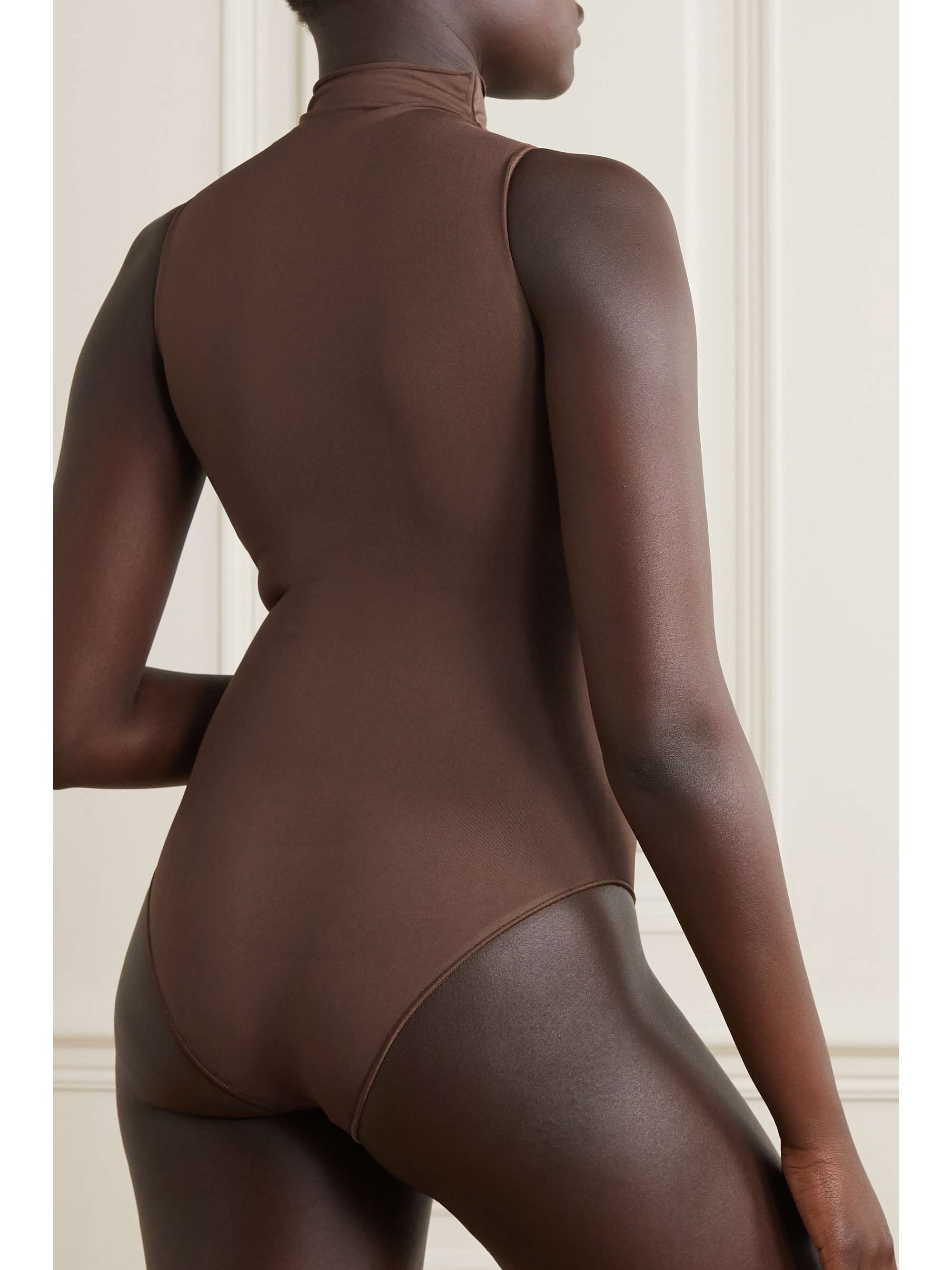 SKIMS Essential Mock Neck bodysuit - Smokey Quartz