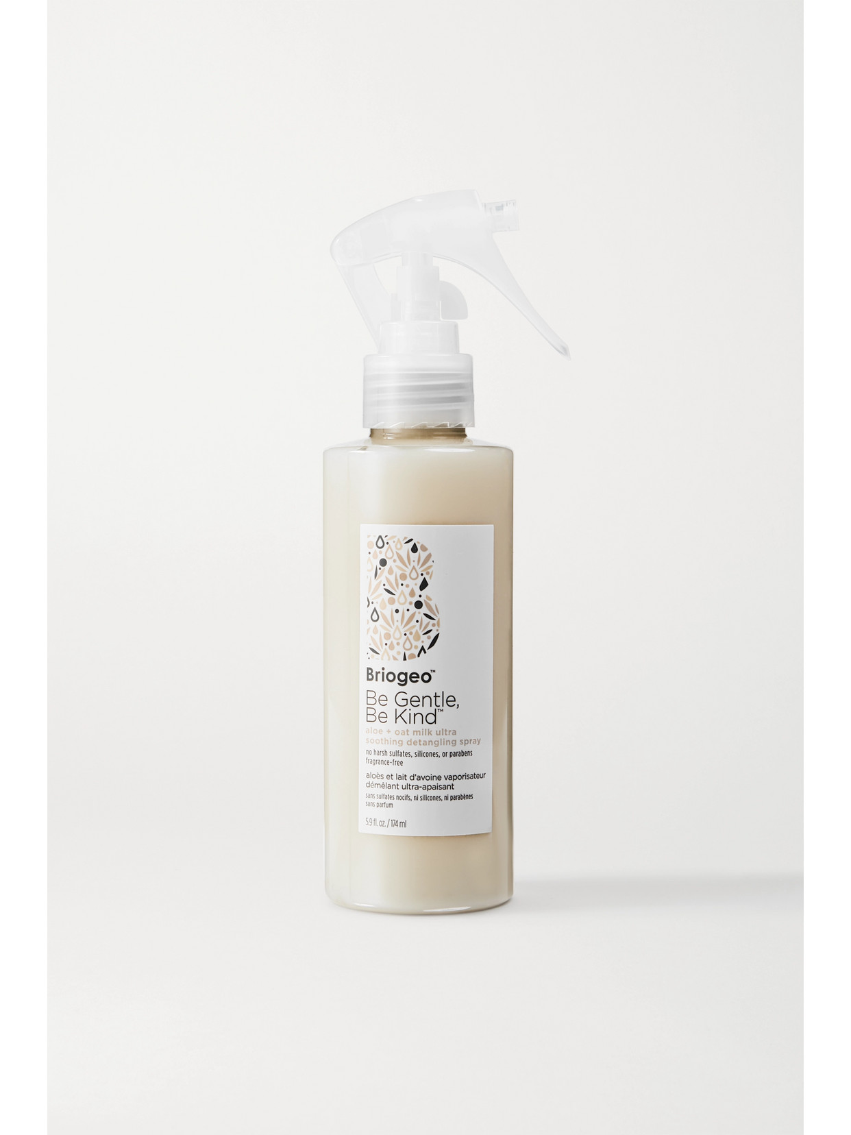 BRIOGEO BE GENTLE, BE KIND ALOE + OAT MILK ULTRA SOOTHING DETANGLING SPRAY, 174ML