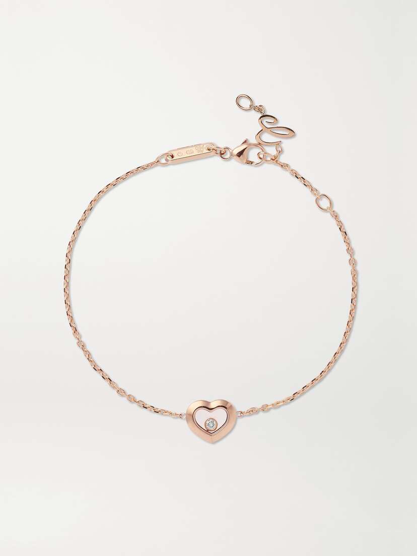 Chopard Happy Diamonds 18-karat Rose Gold Diamond Bracelet