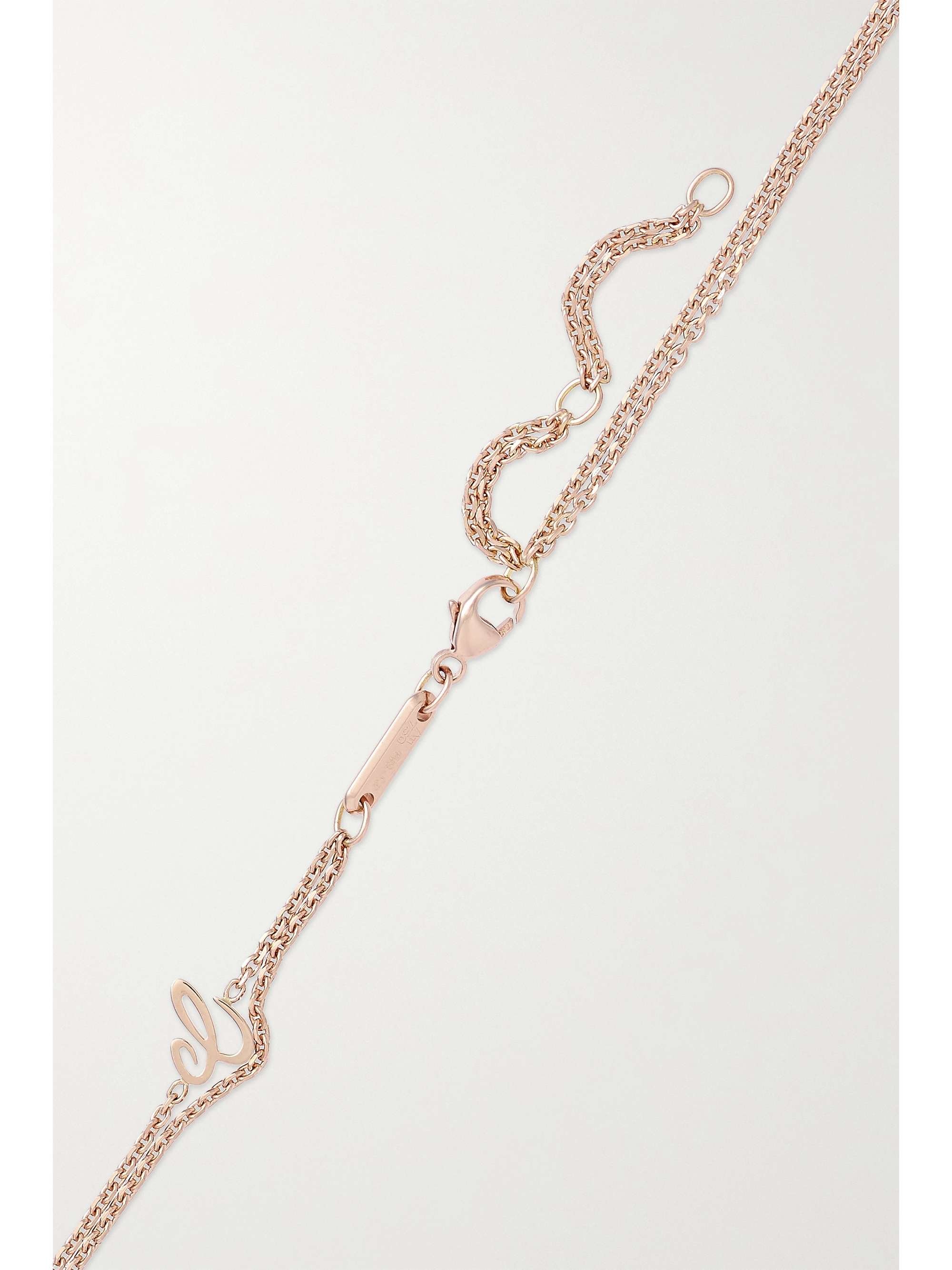CHOPARD Happy Spirit 18-karat rose and white gold diamond necklace