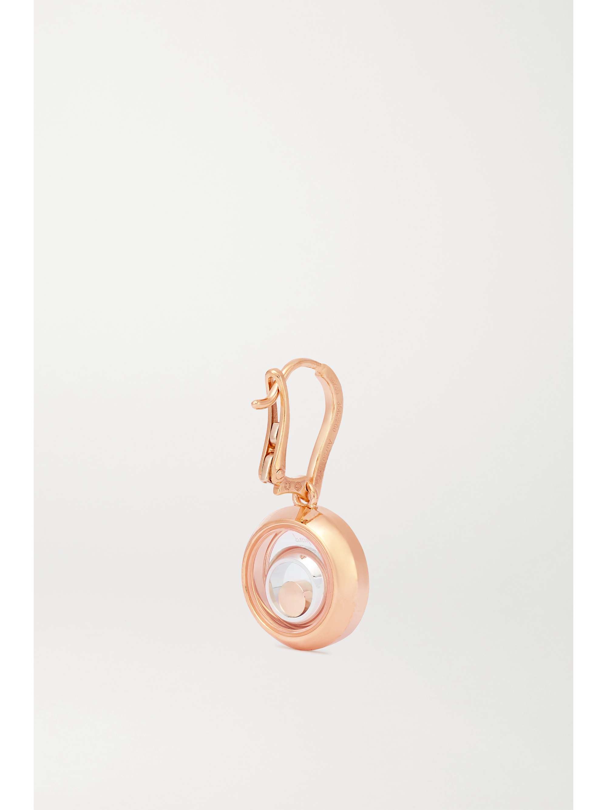 CHOPARD Happy Spirit 18-karat rose and white gold diamond earrings