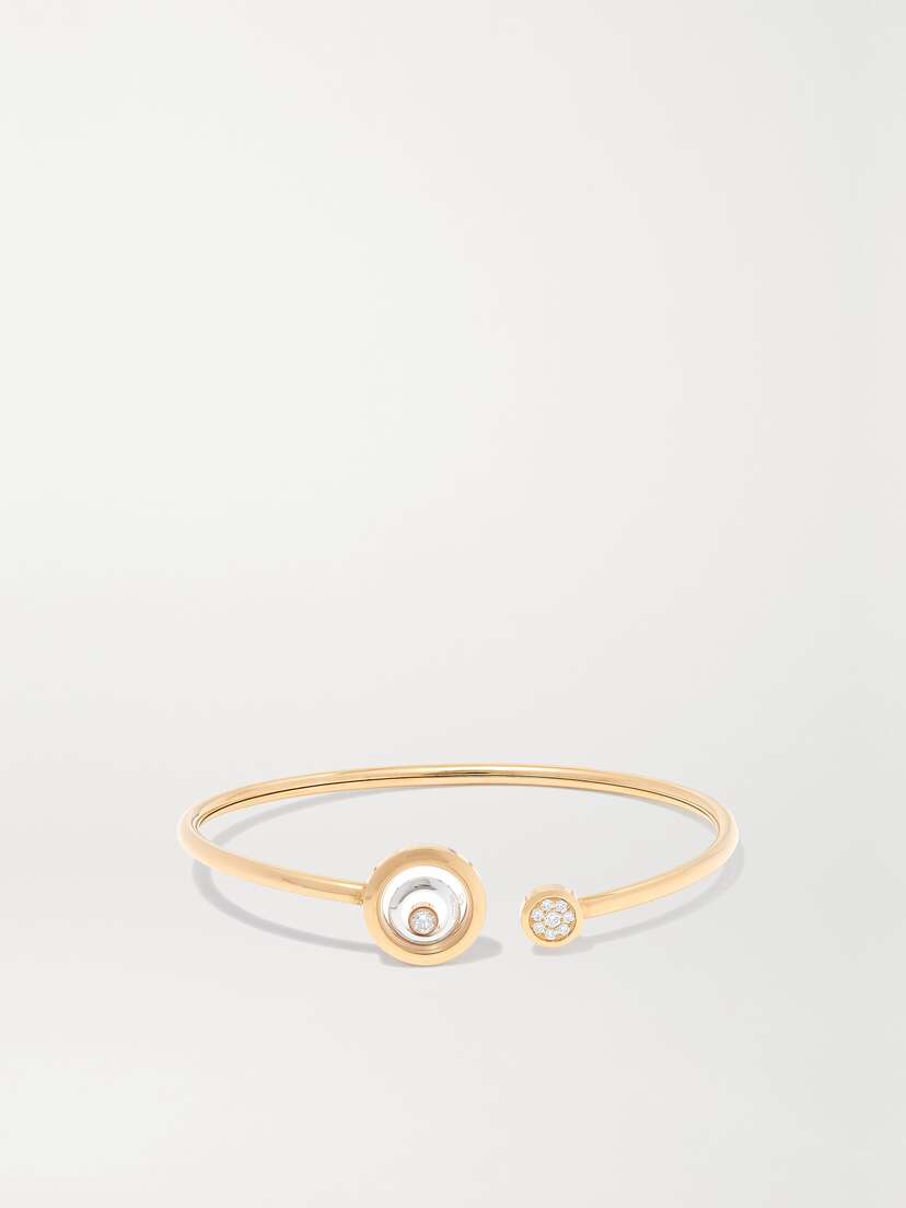 Chopard Happy Spirit 18-karat Rose And White Gold Diamond Cuff