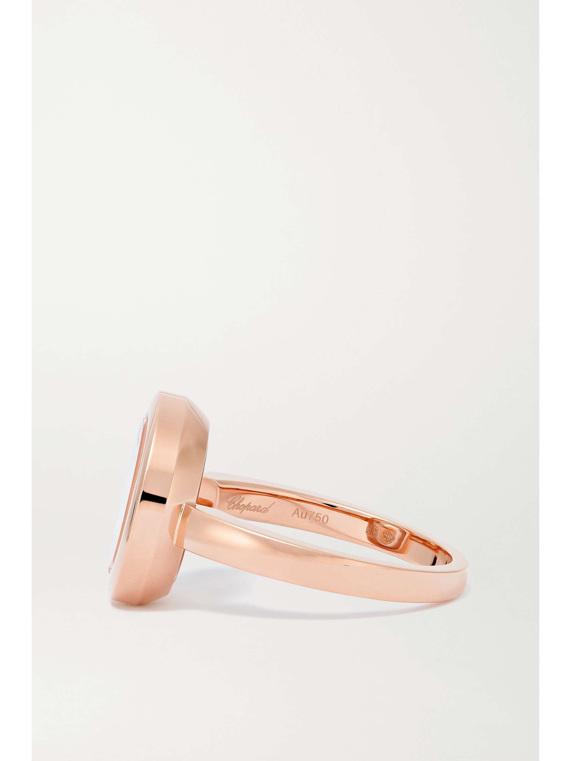 CHOPARD Happy Spirit 18-karat rose and white gold diamond ring