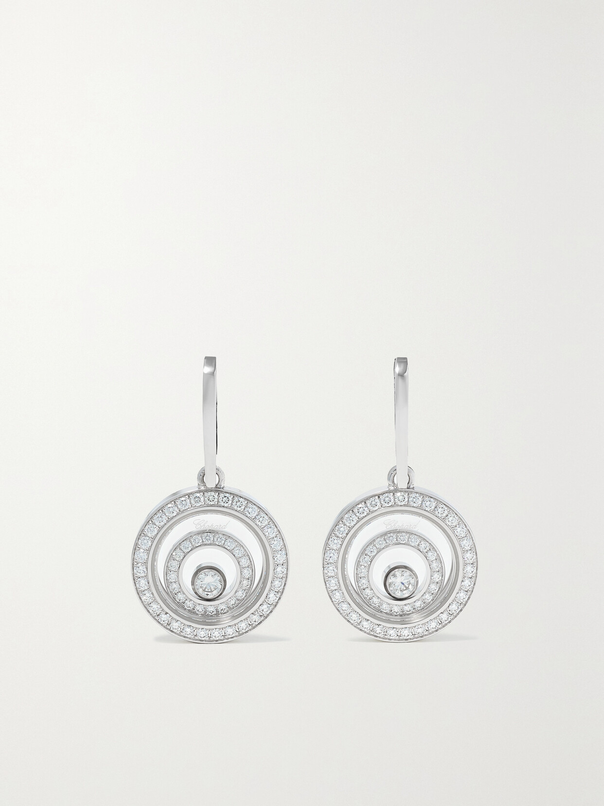 Chopard Happy Spirit 18-karat White Gold Diamond Earrings