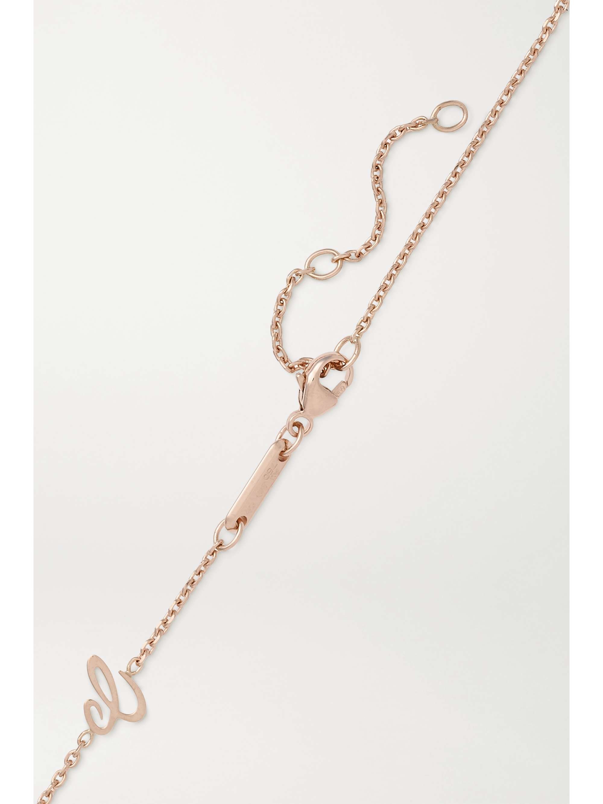 CHOPARD Happy Spirit 18-karat rose and white gold diamond necklace