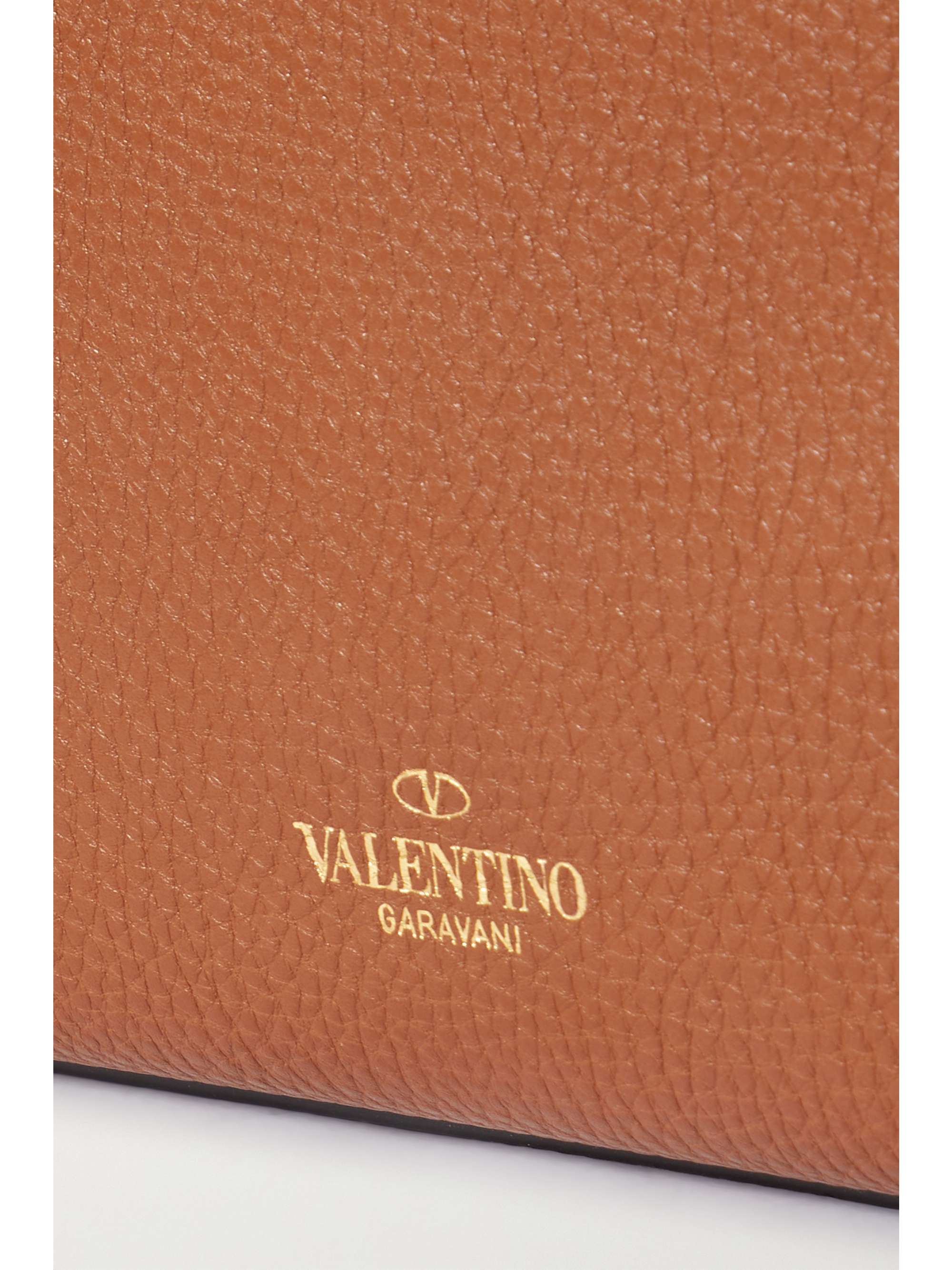 VALENTINO Valentino Garavani Rockstud textured-leather tote
