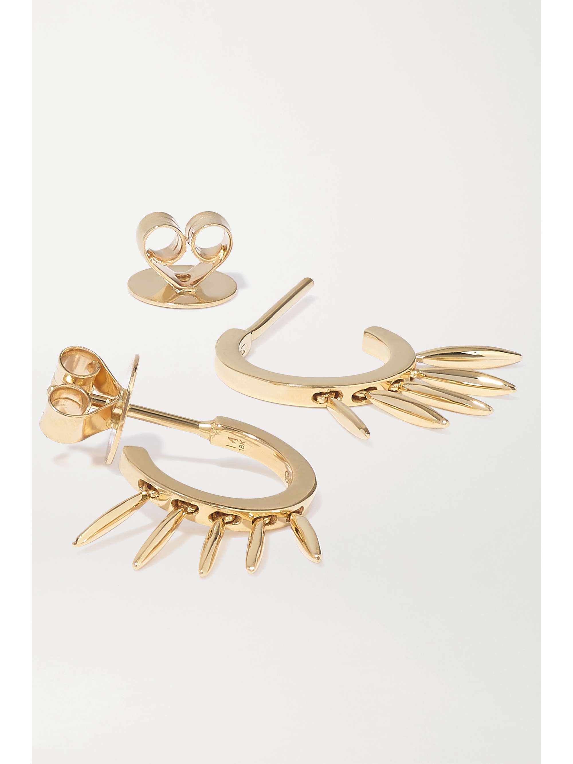 ILEANA MAKRI Grass Clipping 18-karat gold hoop earrings