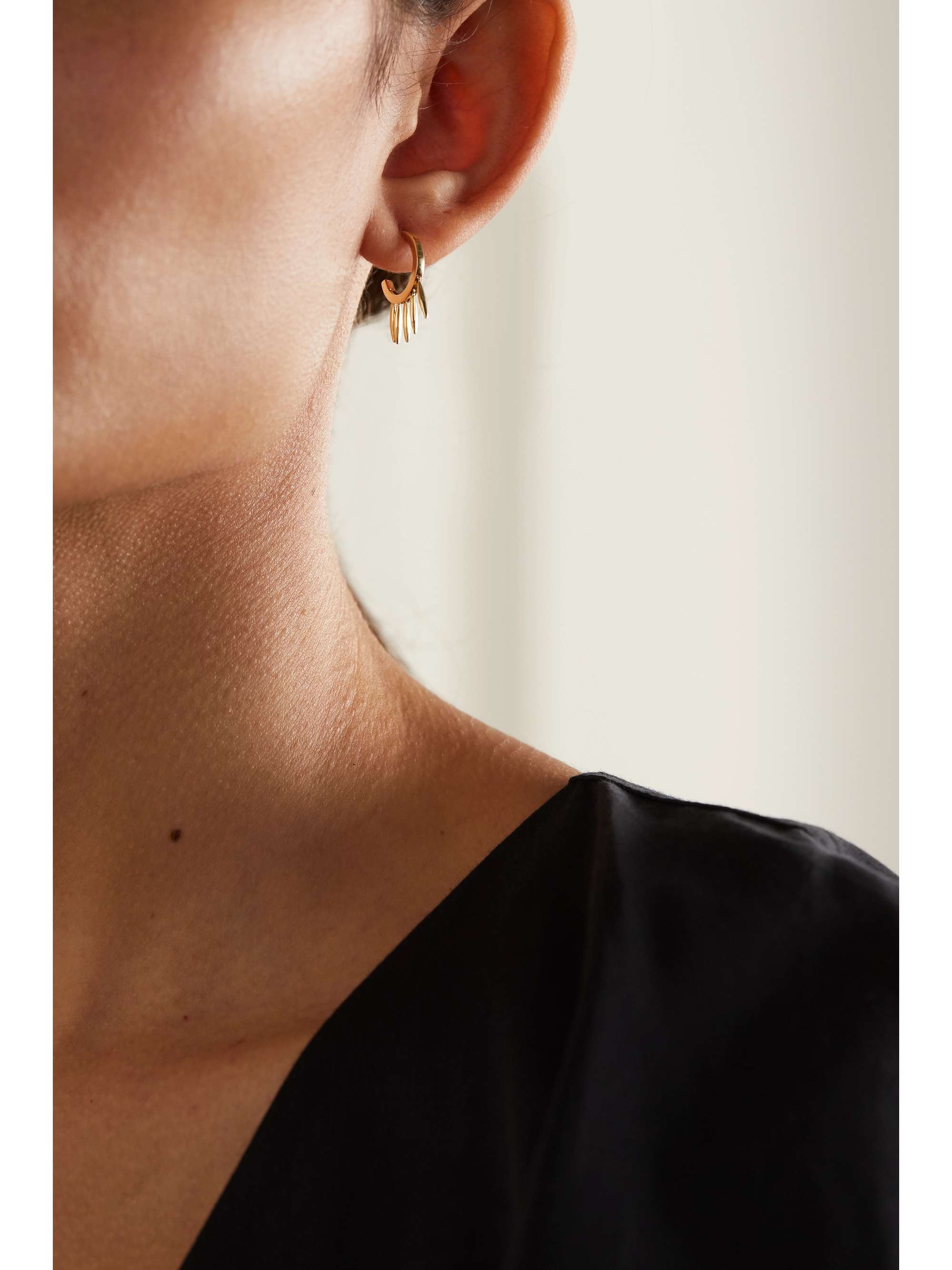 ILEANA MAKRI Grass Clipping 18-karat gold hoop earrings
