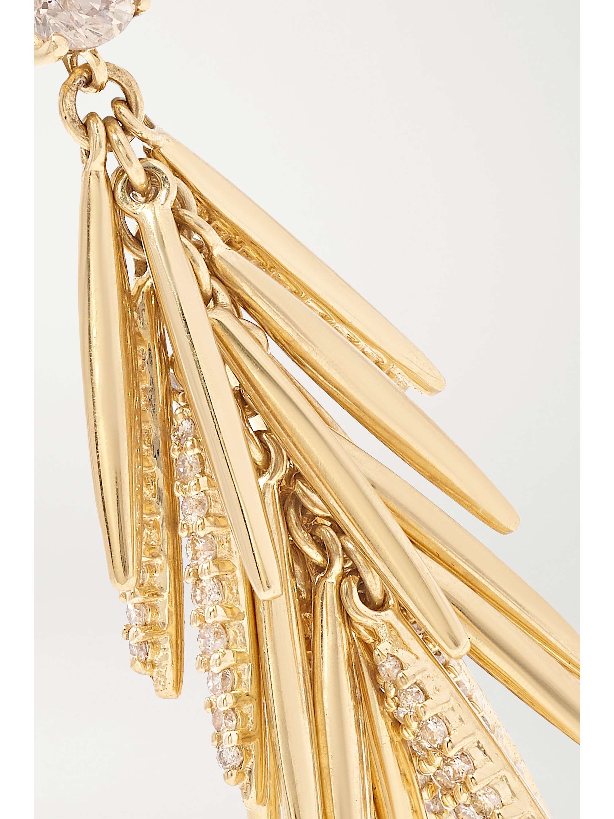 ILEANA MAKRI Grass Sunshine Drops 18-karat gold diamond earrings