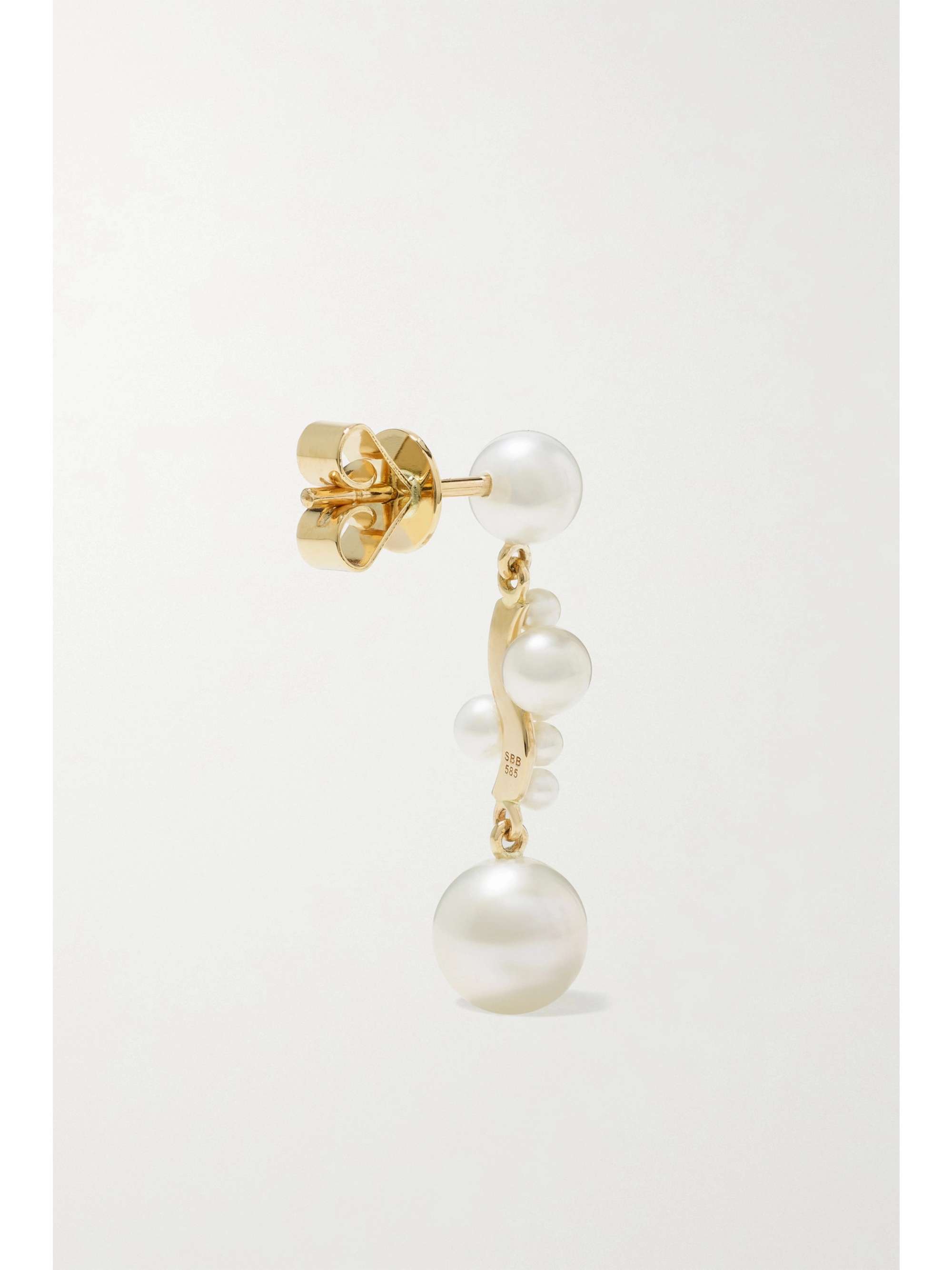 SOPHIE BILLE BRAHE Petite Ocean Perle 14-karat gold pearl single earring