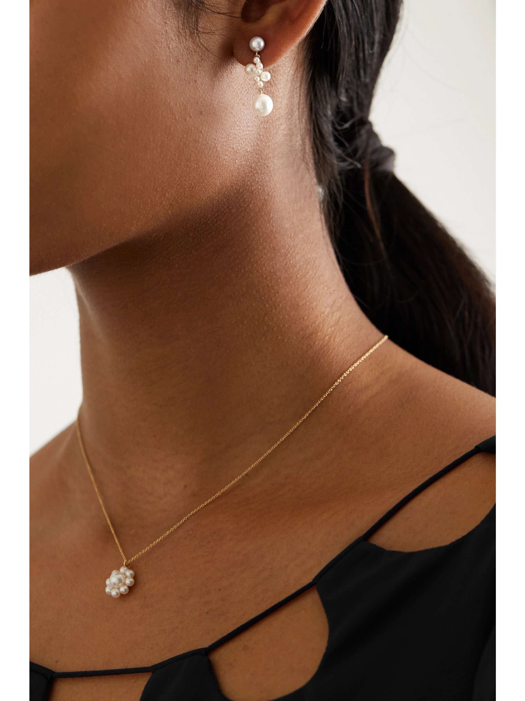 SOPHIE BILLE BRAHE Petite Ocean Perle 14-karat gold pearl single earring