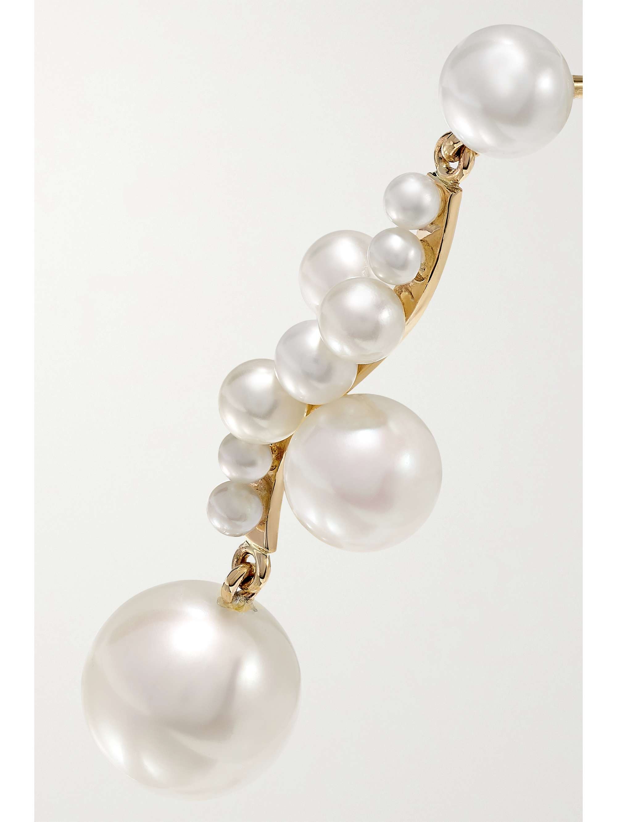 SOPHIE BILLE BRAHE Ocean Perle 14-karat gold pearl single earring