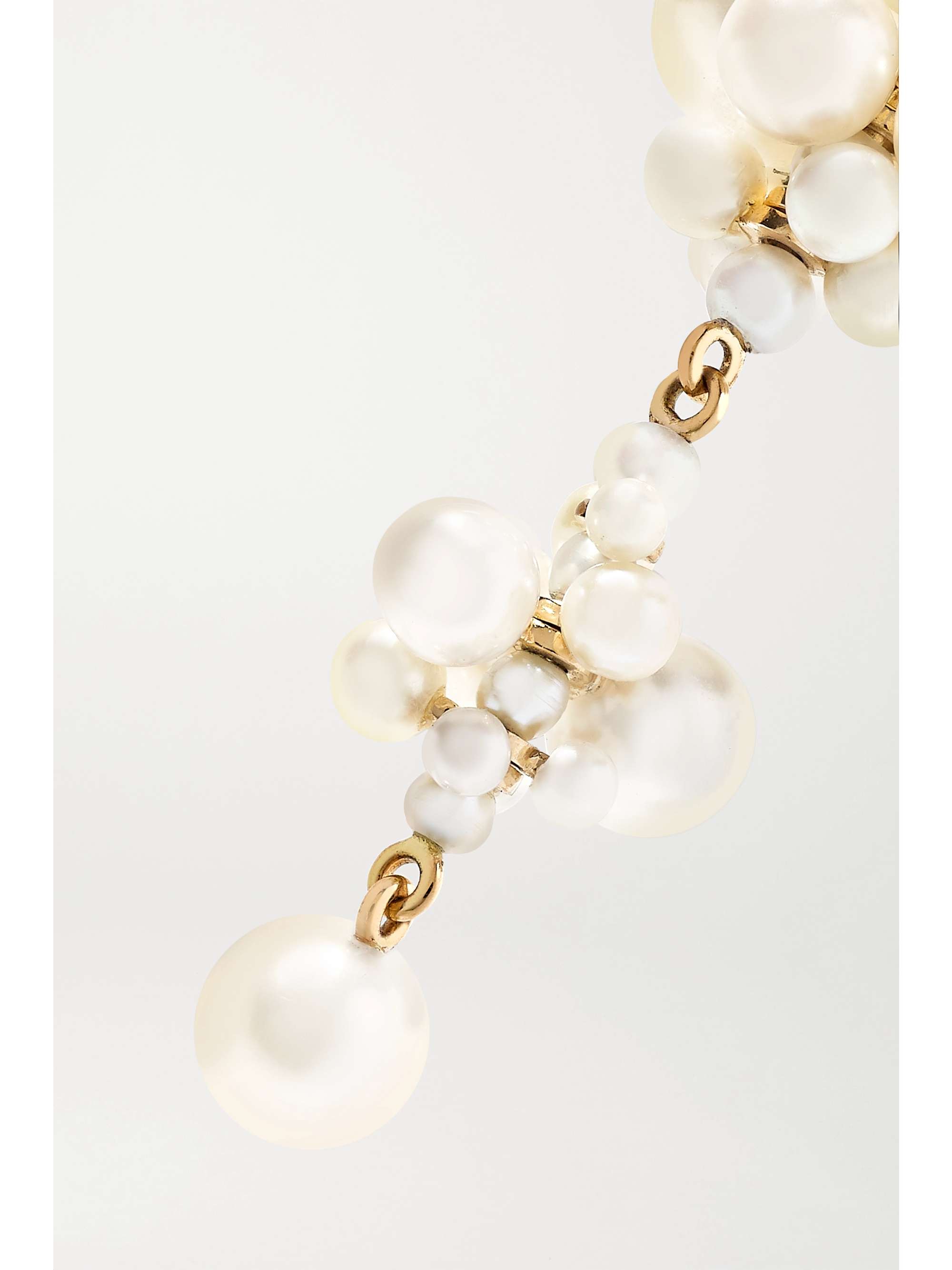 SOPHIE BILLE BRAHE Celli 14-karat gold pearl earrings