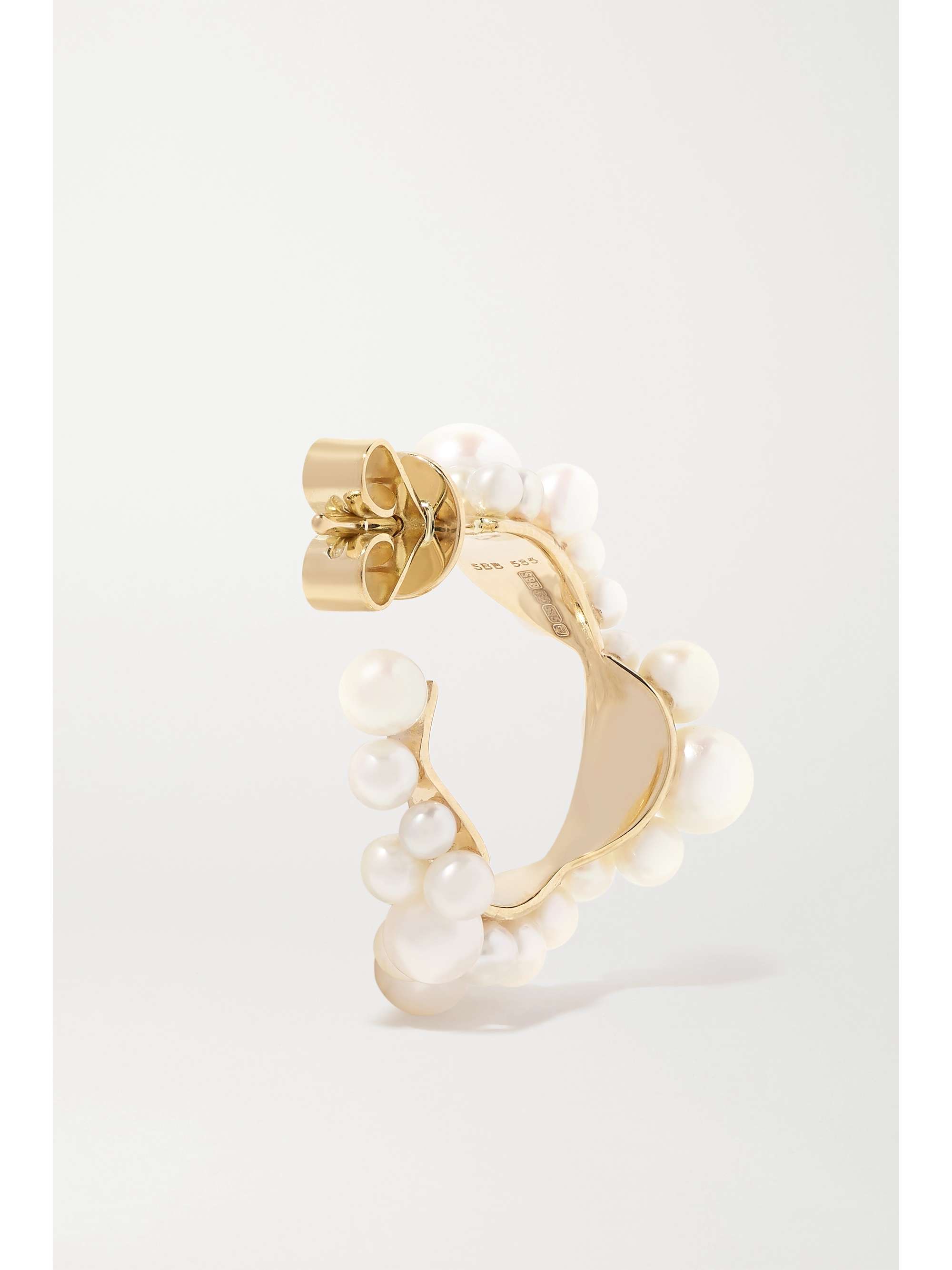 SOPHIE BILLE BRAHE Mary 14-karat gold pearl earrings