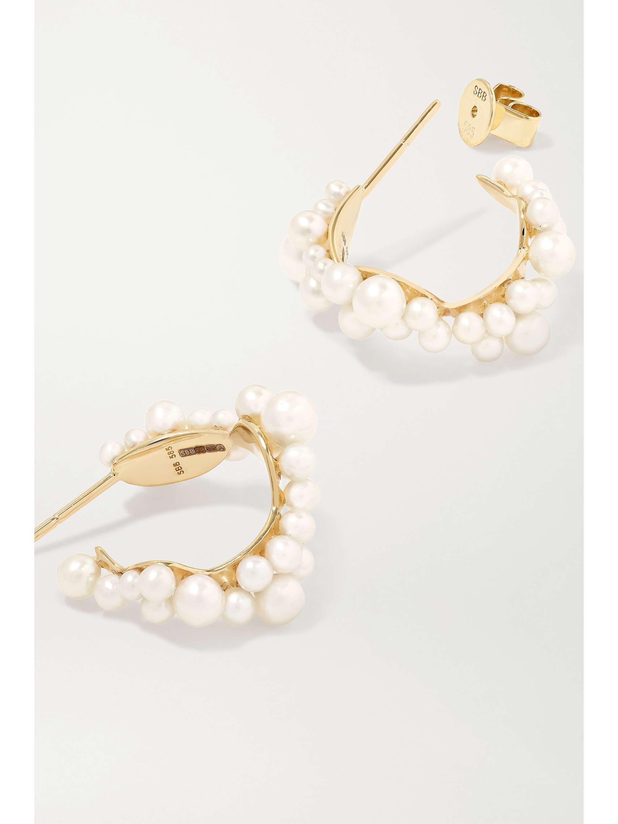SOPHIE BILLE BRAHE Mary 14-karat gold pearl earrings