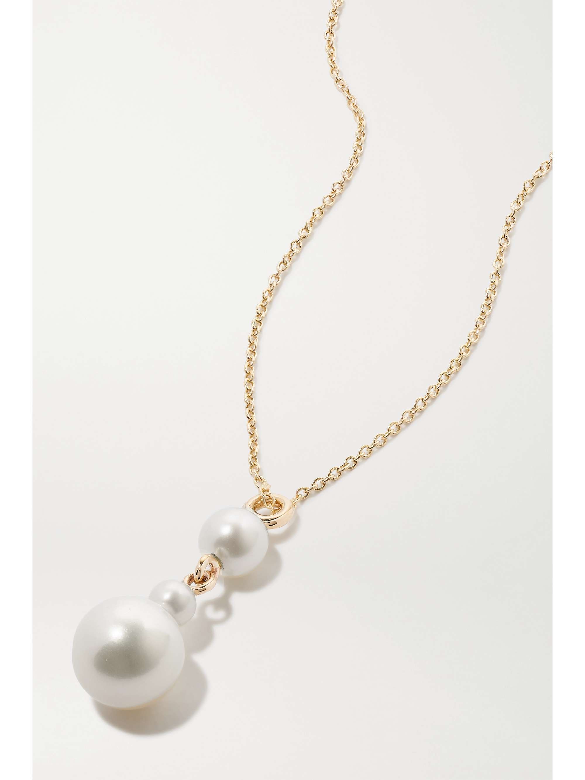 SOPHIE BILLE BRAHE Petite Babylon Elipse 14-karat gold pearl necklace